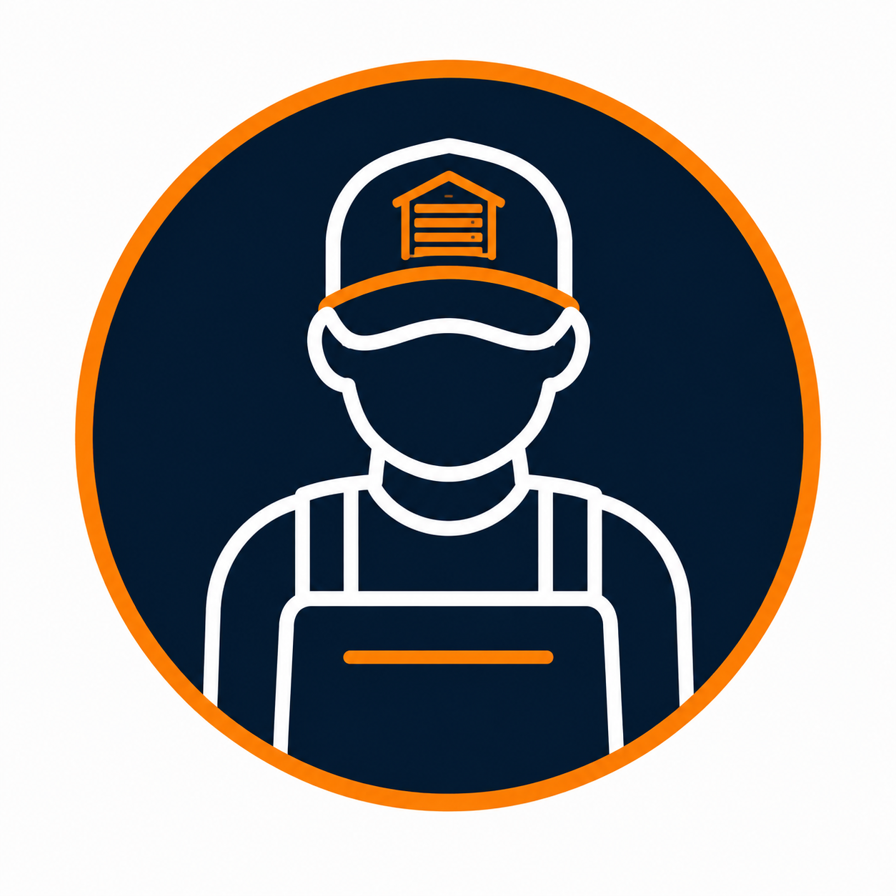 Garage door technician icon.