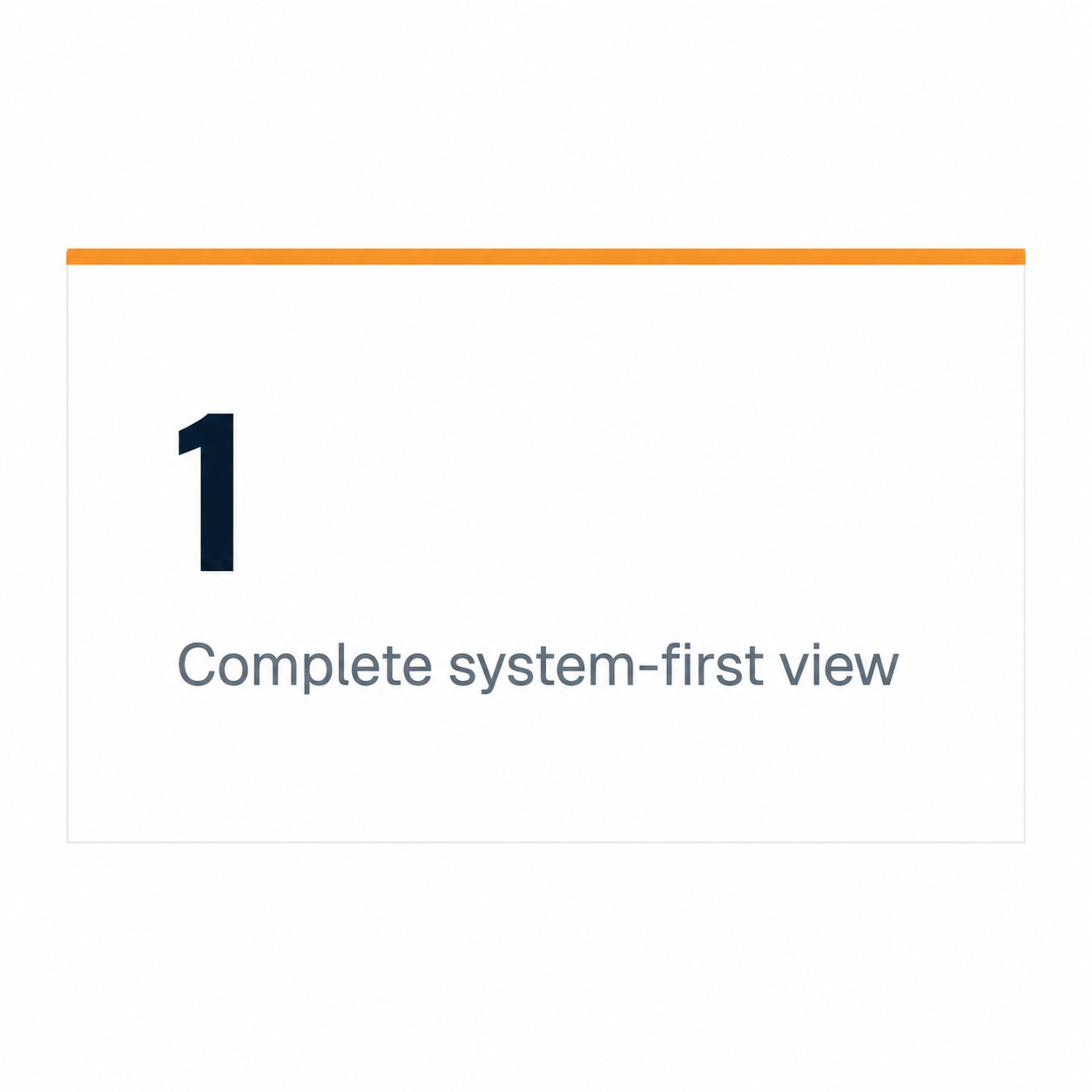 One complete system-first view.