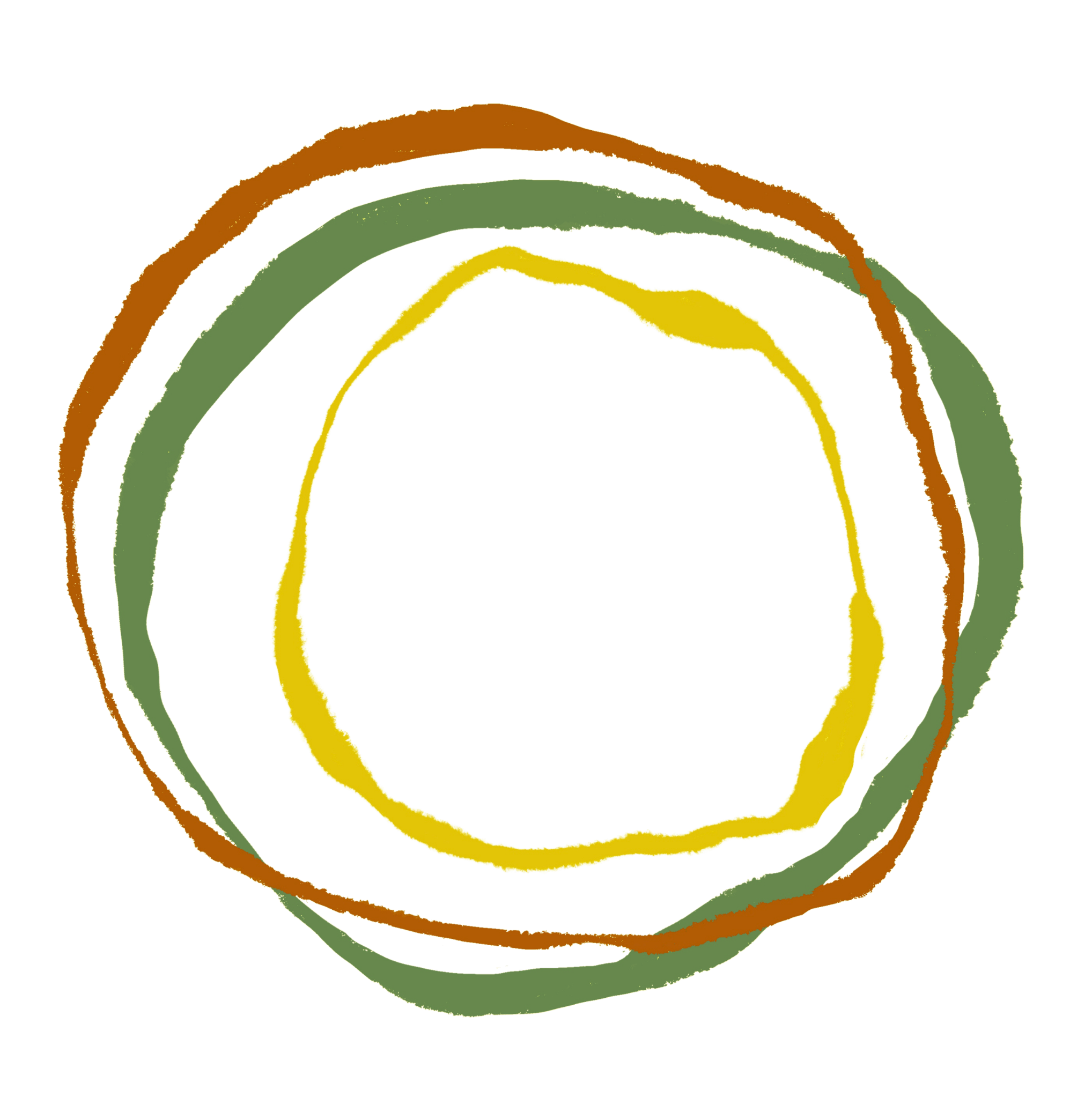 Abstract colorful concentric circles with a black background.