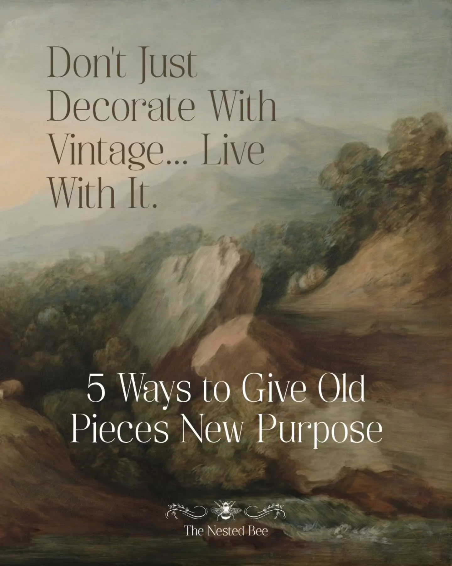 I&rsquo;ve never believed beautiful vintage and antique pieces should be saved for display only. I love finding ways to actually live with them.

An old marmalade crock can hold makeup brushes. A vintage coffee pot can become a utensil holder. Antiqu