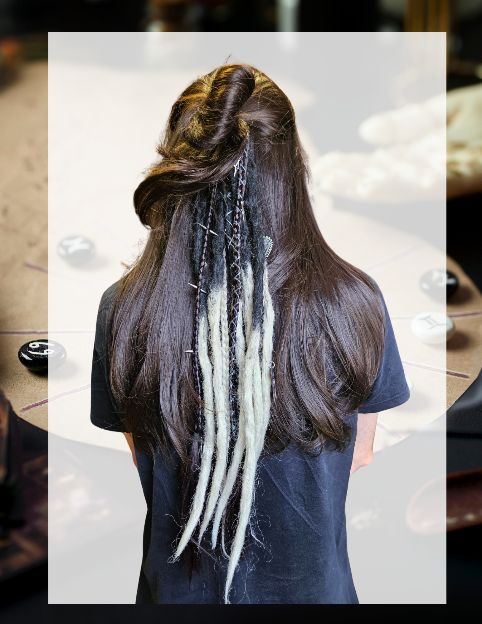 Extensions de dreadlocks longues brunes, style naturel fait main
