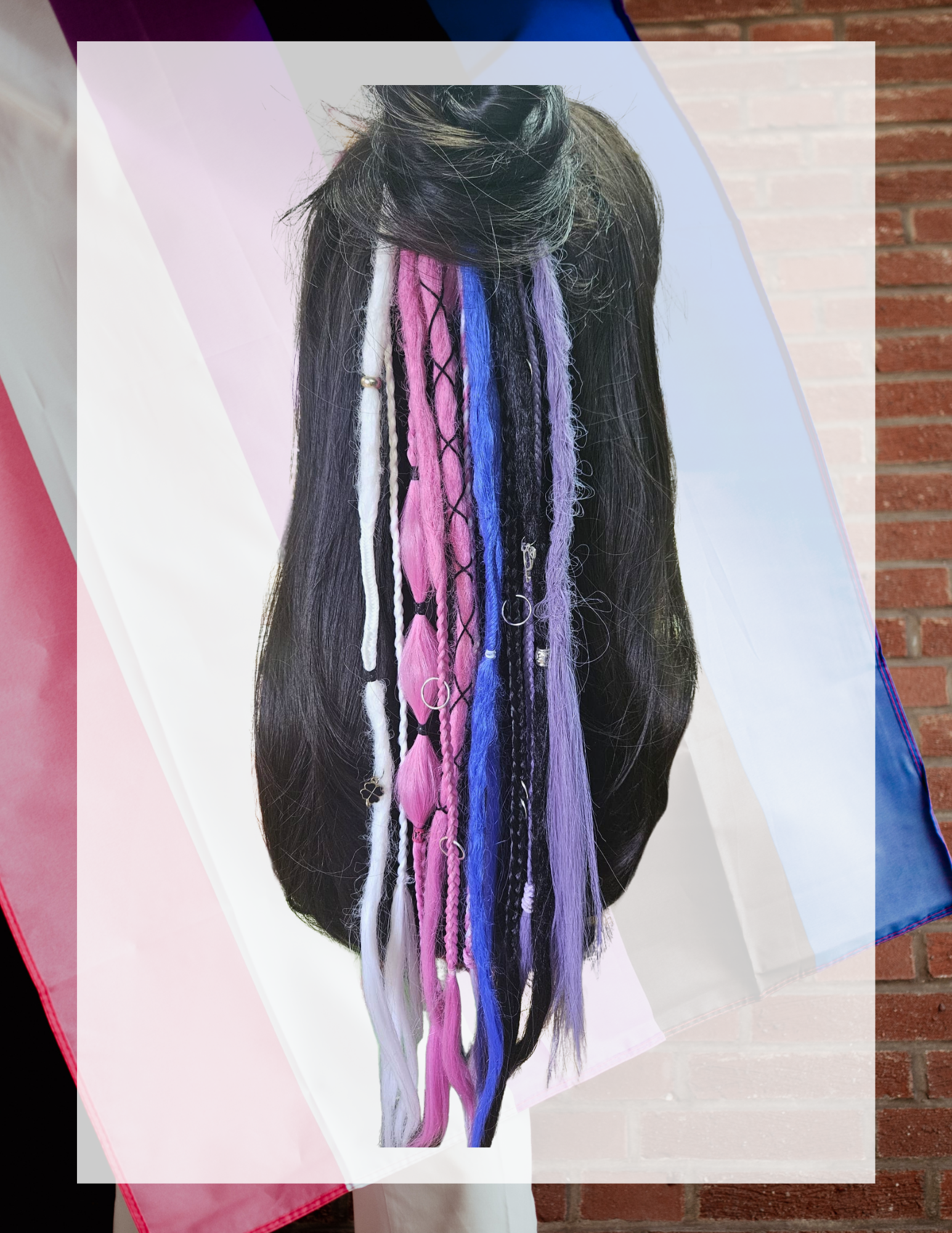 Dreadlocks & Tresses Ponytail · Drapeau Genderfluid · Henlon