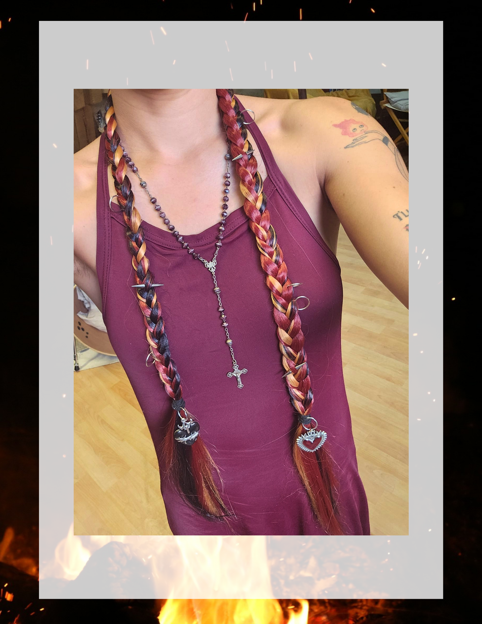 Tresses (paire) · Fire braids