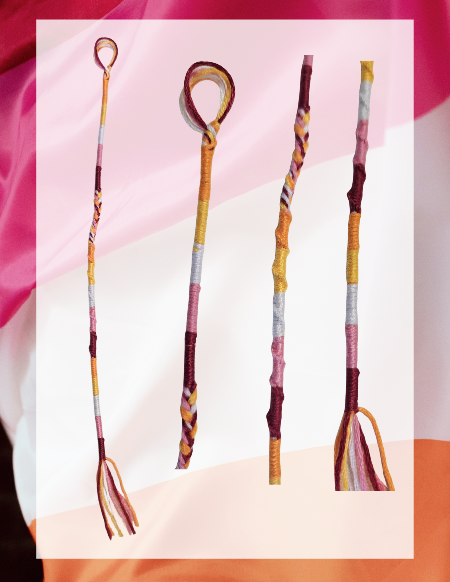 Ateba Lesbian Pride — Orange, Rose, Blanc