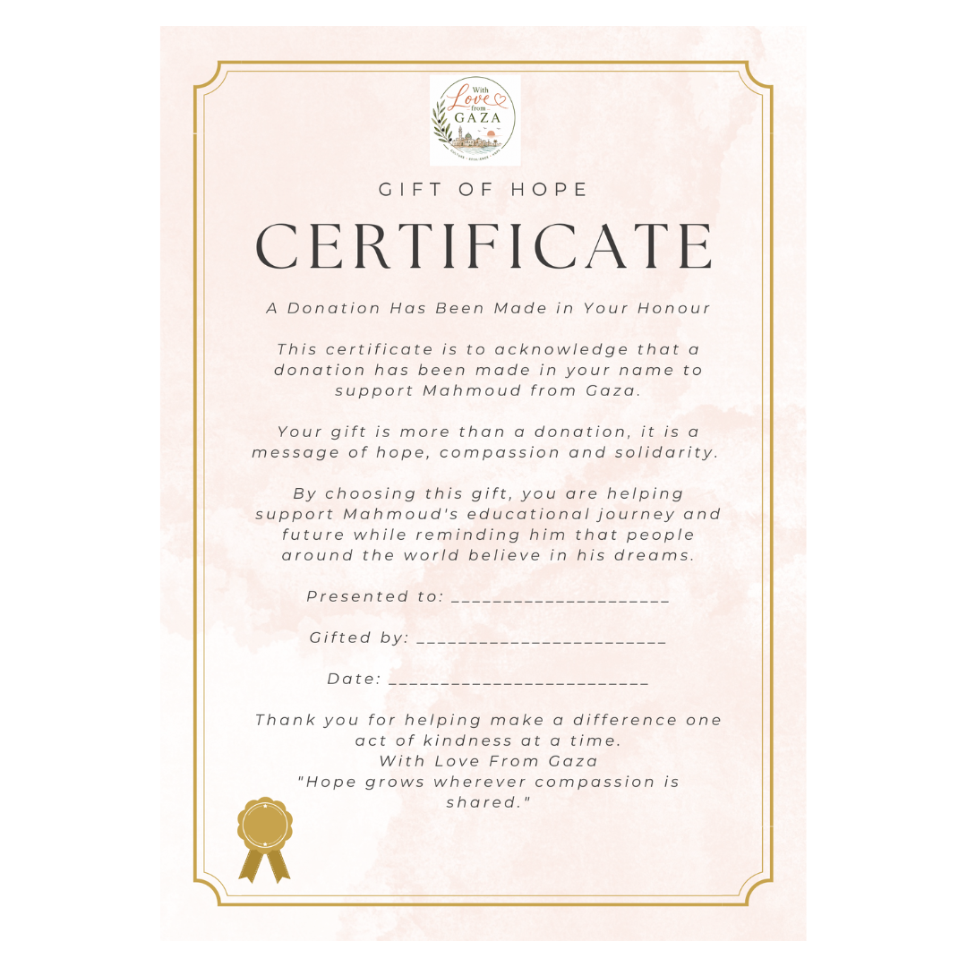 Gift of Hope Certificate