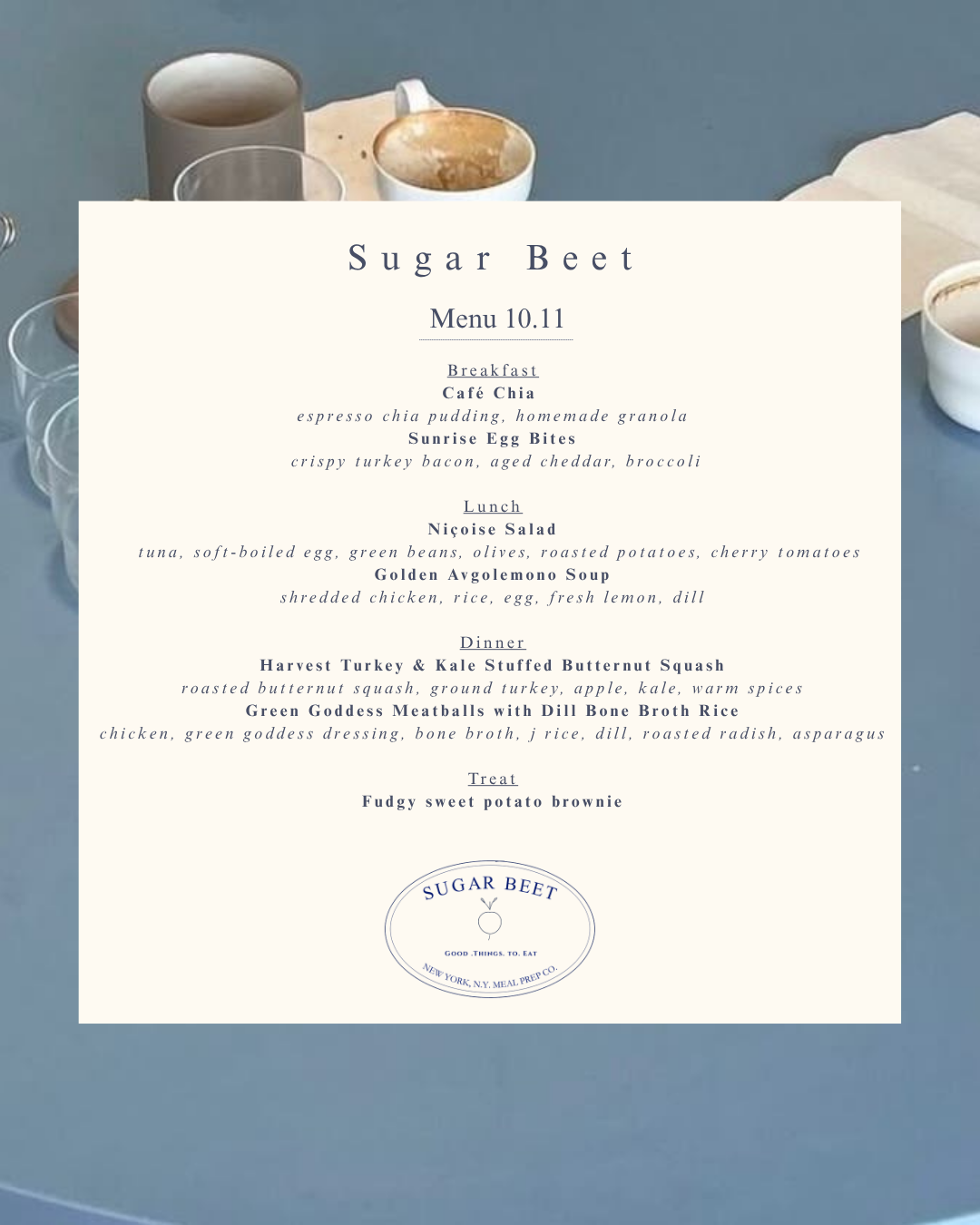 10.11 Menu NutritionAL info