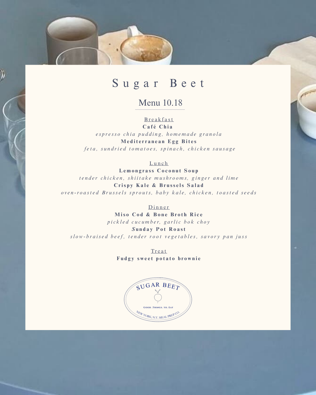 10.18 Menu NutritionAL info  Healthy Meal Prep Delivery in NYC