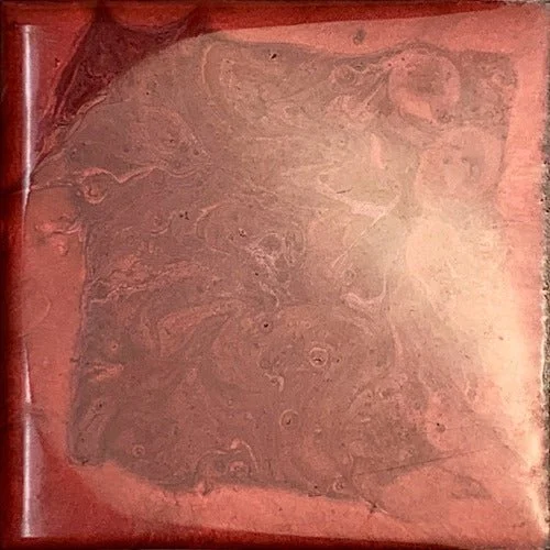 close up of a metallic epoxy pigment