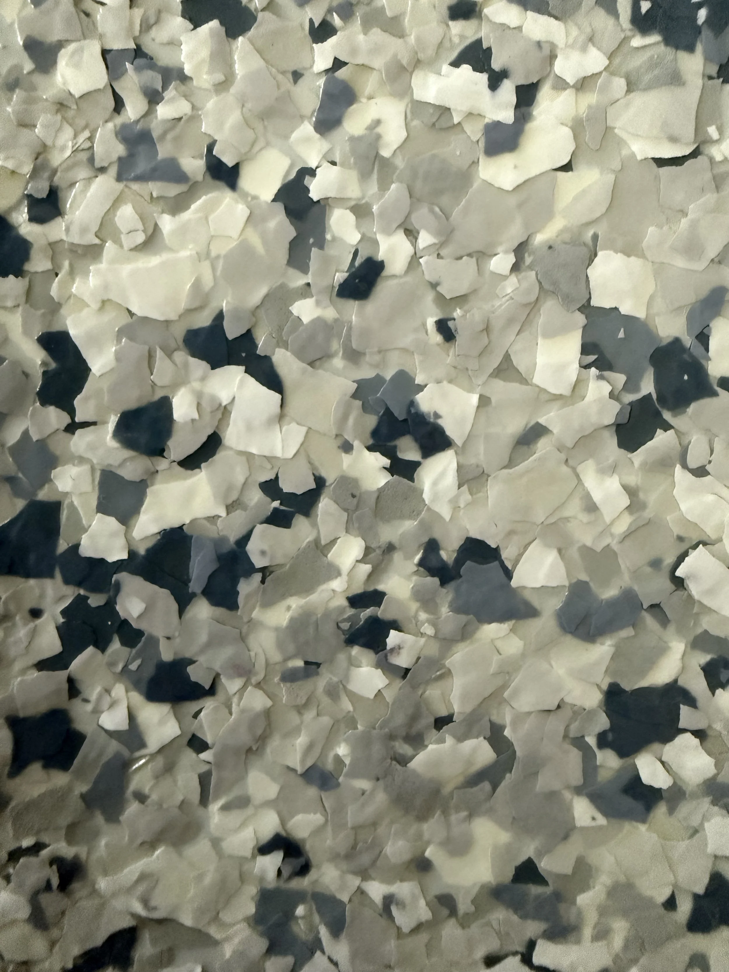 Close-up of epoxy flake floor