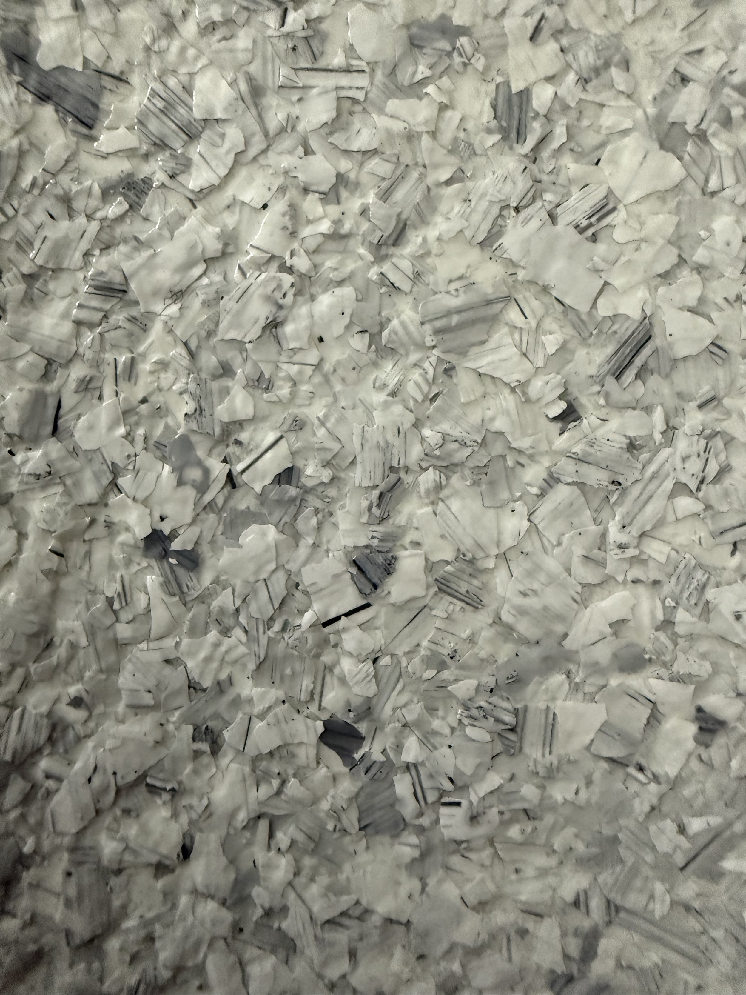 Close-up of epoxy flake floor