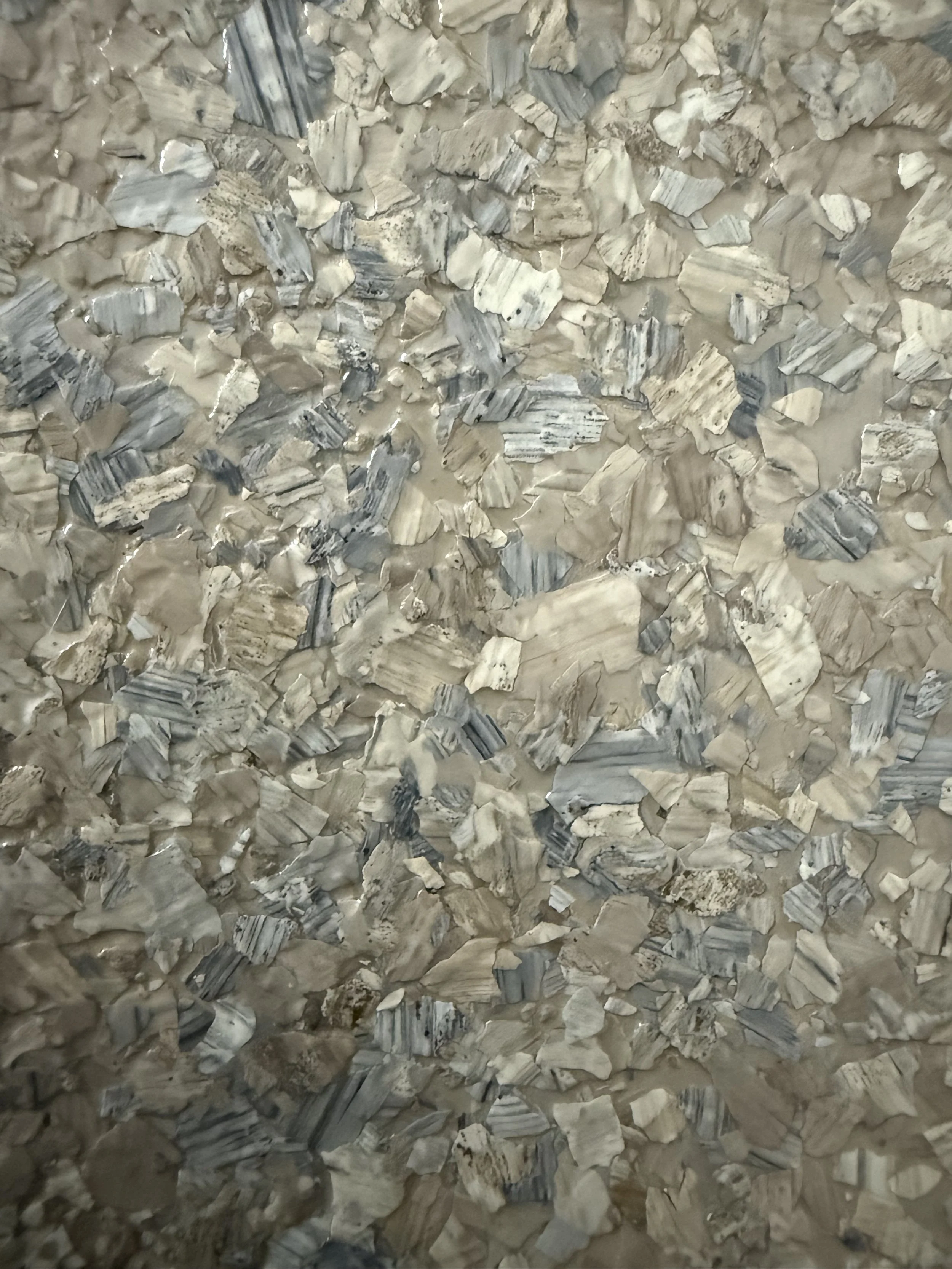 Close-up of epoxy flake floor