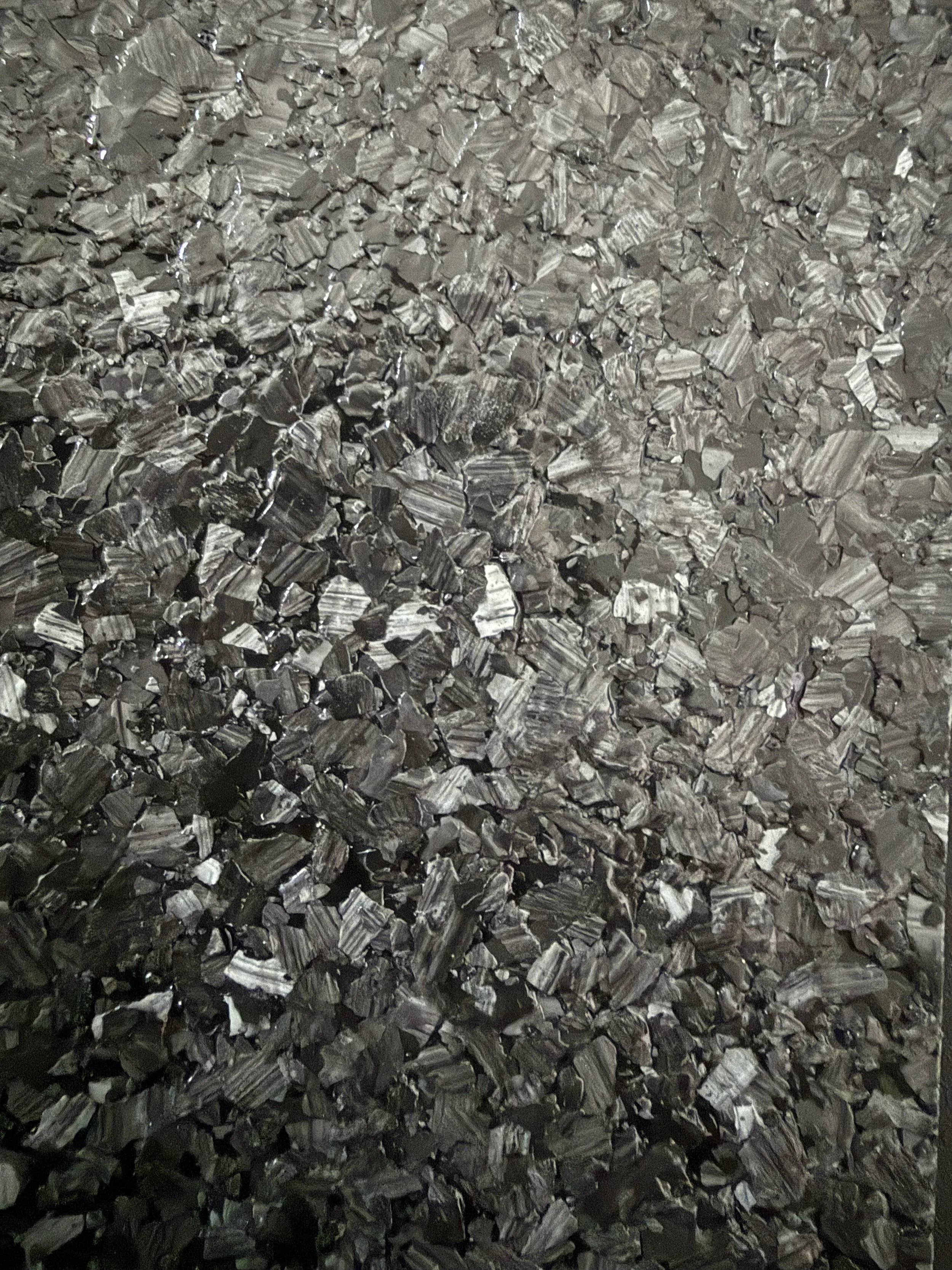 Close-up of epoxy flake floor