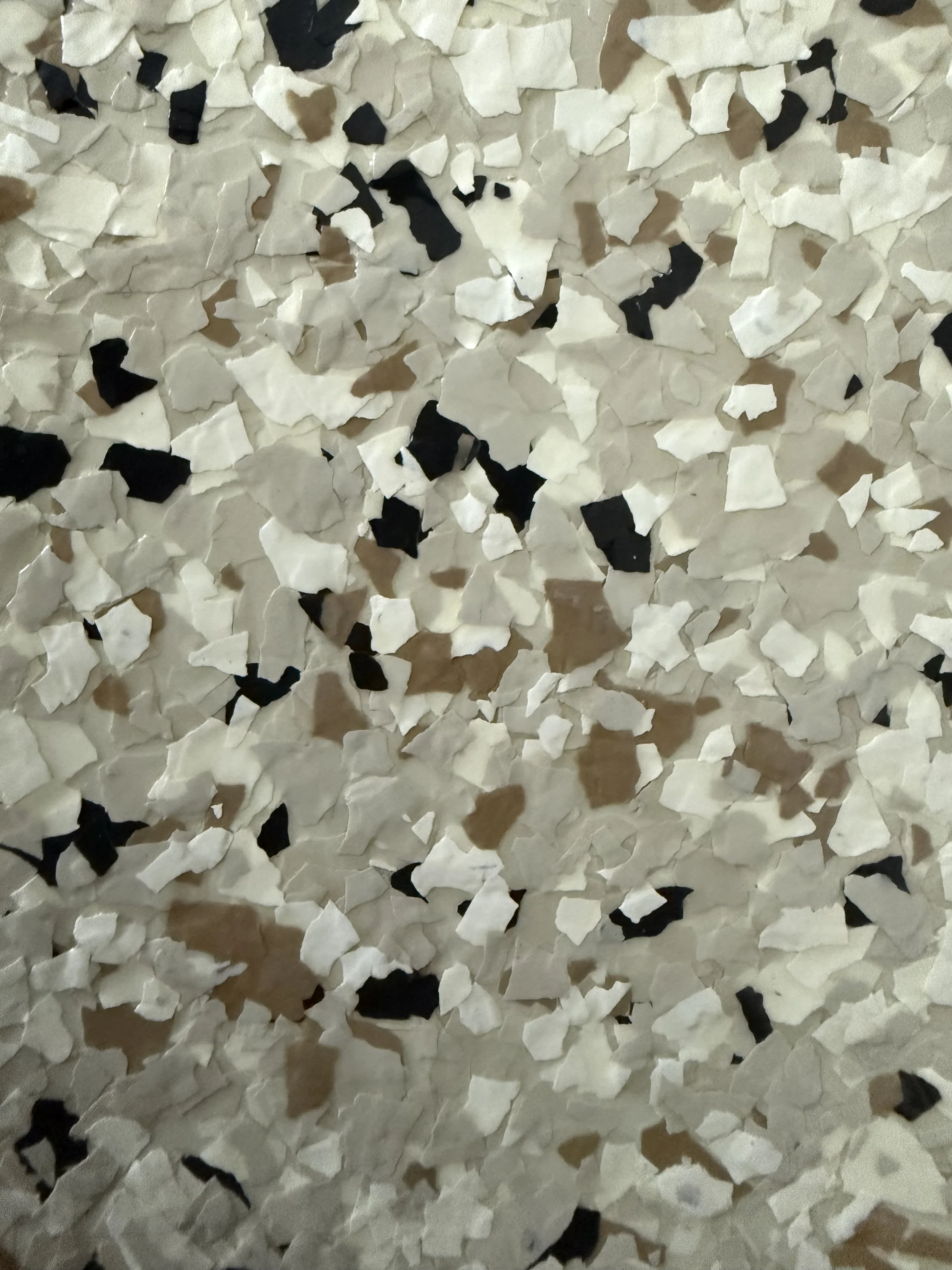 Close-up of epoxy flake floor