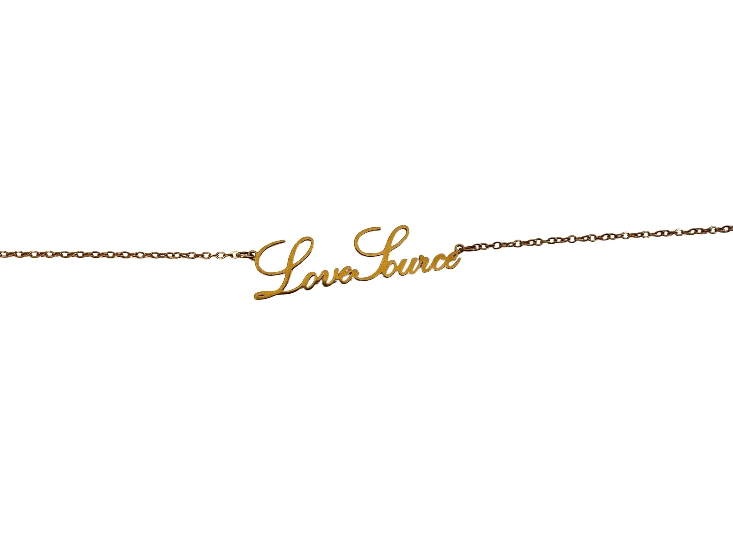 lovesource script necklace