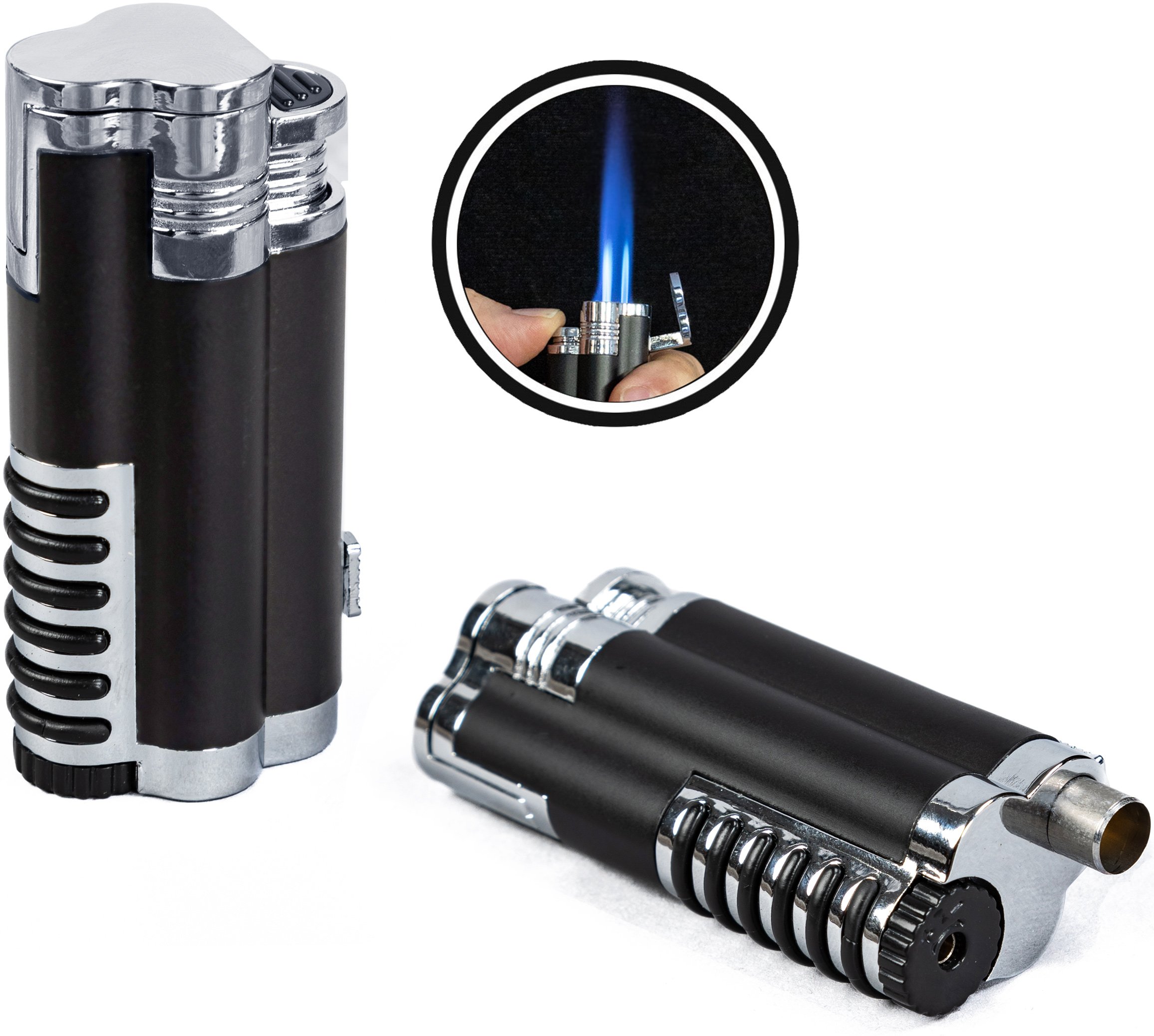 CYCLONE TRIPLE TORCH — $14.99
Black triple-flame torch with a retractable bullet cutter.
BUY NOW: https://square.link/u/dWJQC8nW