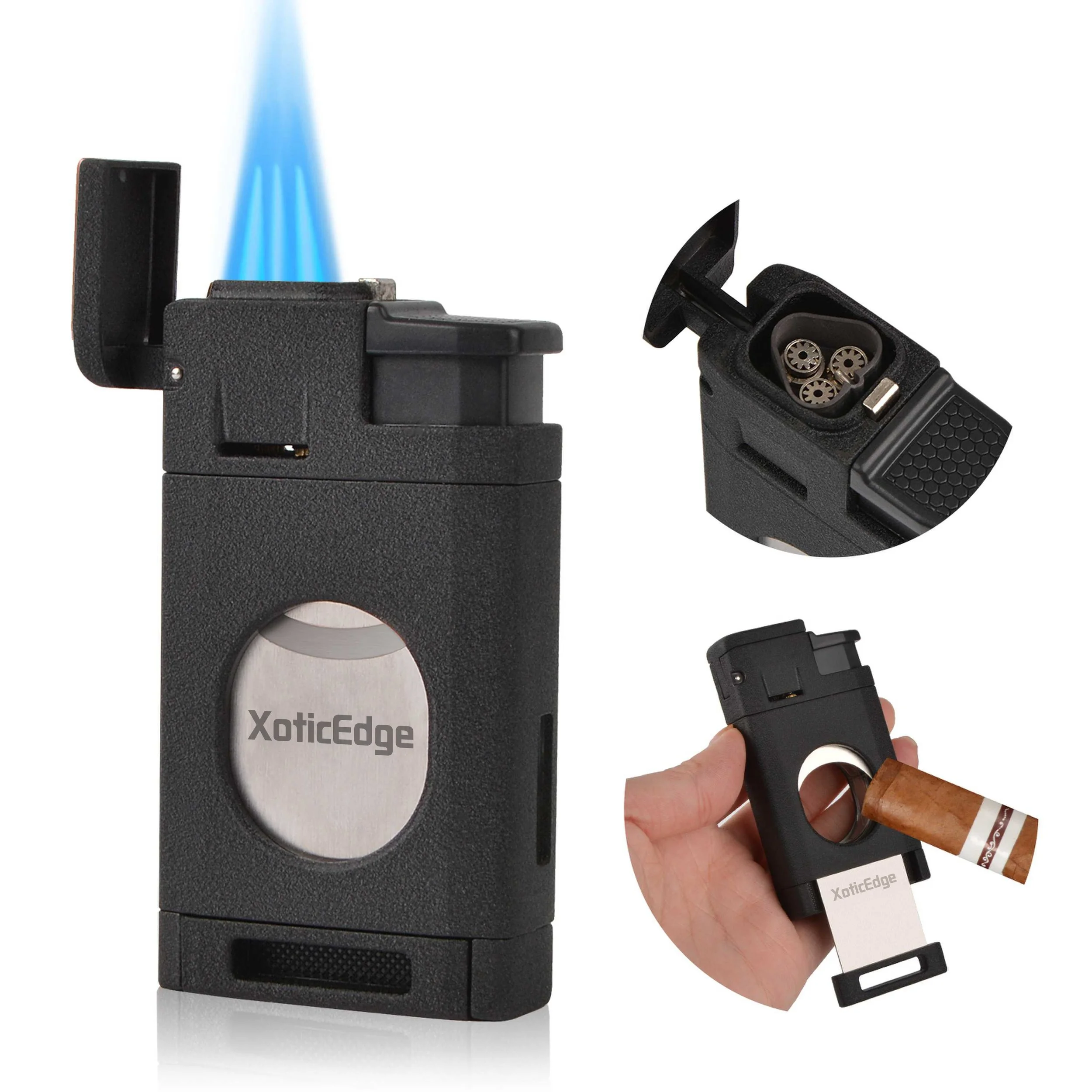 AURORA TRIPLE TORCH WITH CUTTER — $23.99
Black-stone triple-flame lighter with an integrated double-blade cutter.
BUY NOW: https://square.link/u/SpXRNJOF