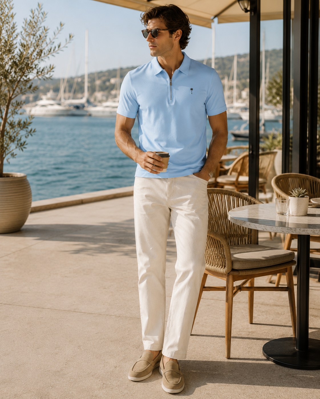 Marina Quarter-Zip Polo