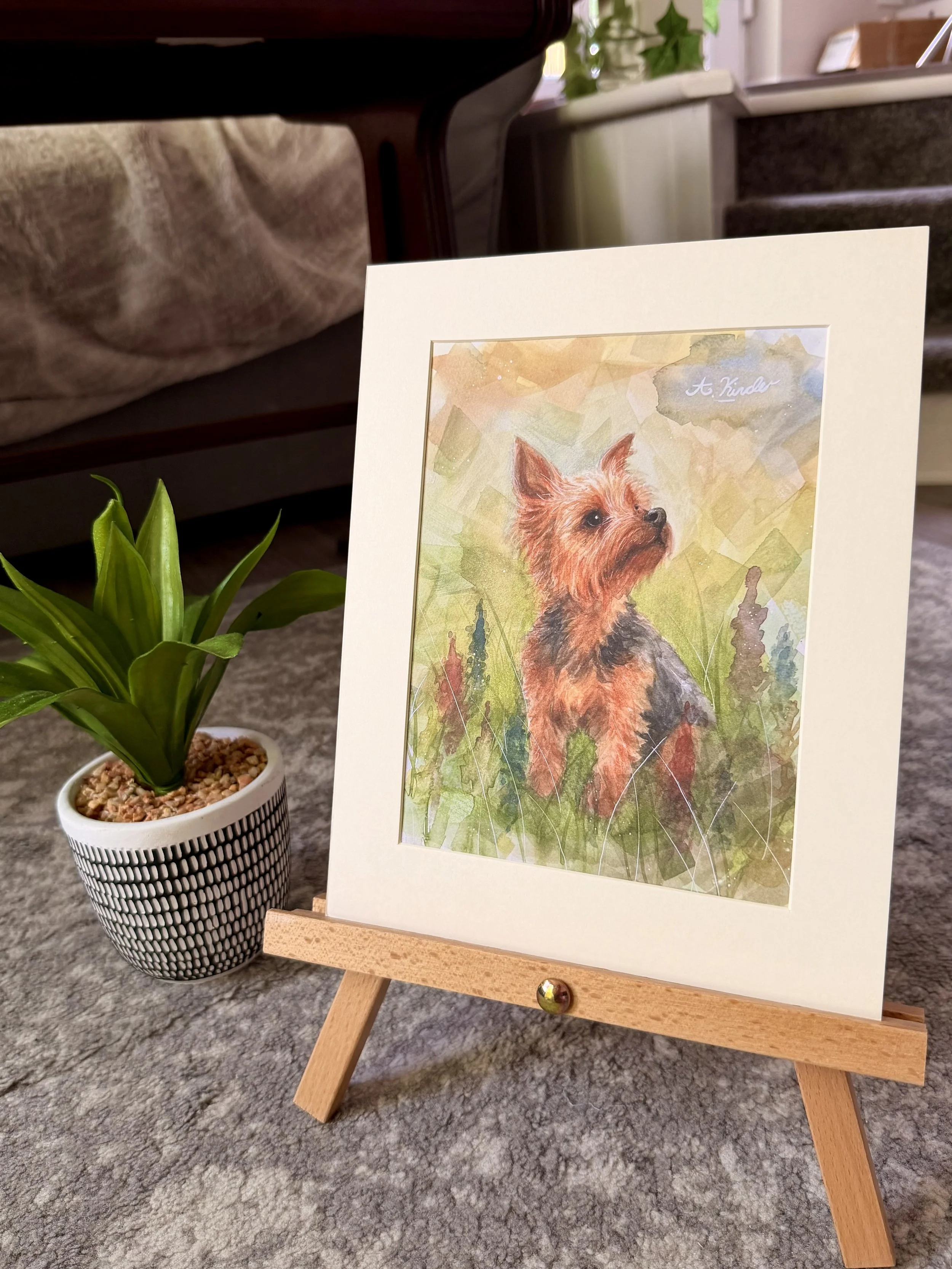 Yorkshire Terrier Watercolour Print