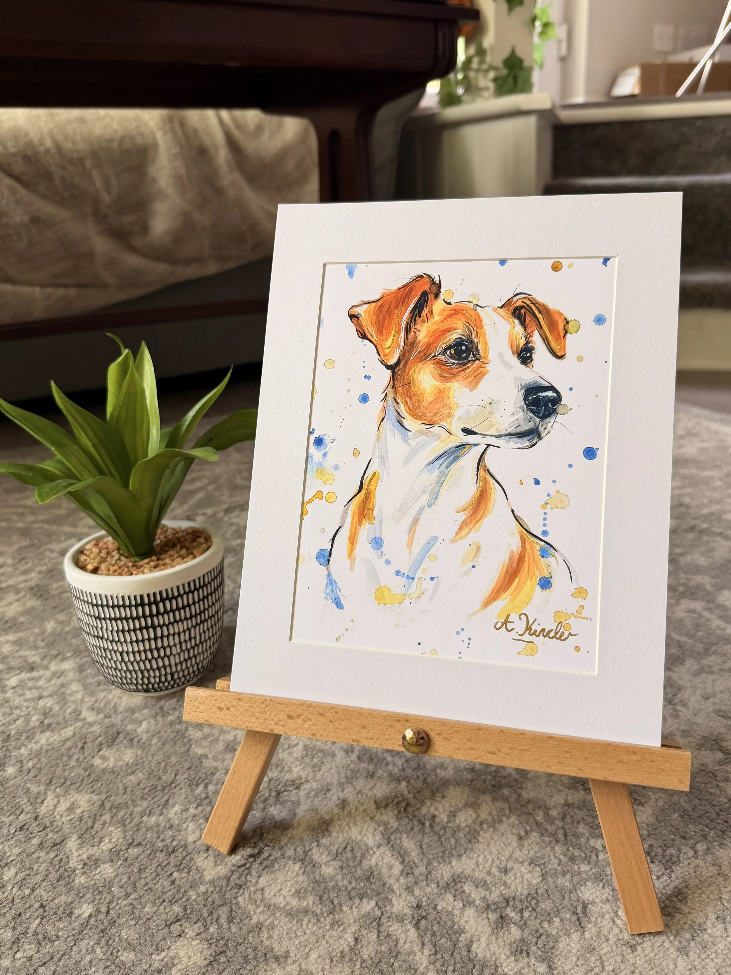 Jack Russell Terrier Watercolour Print