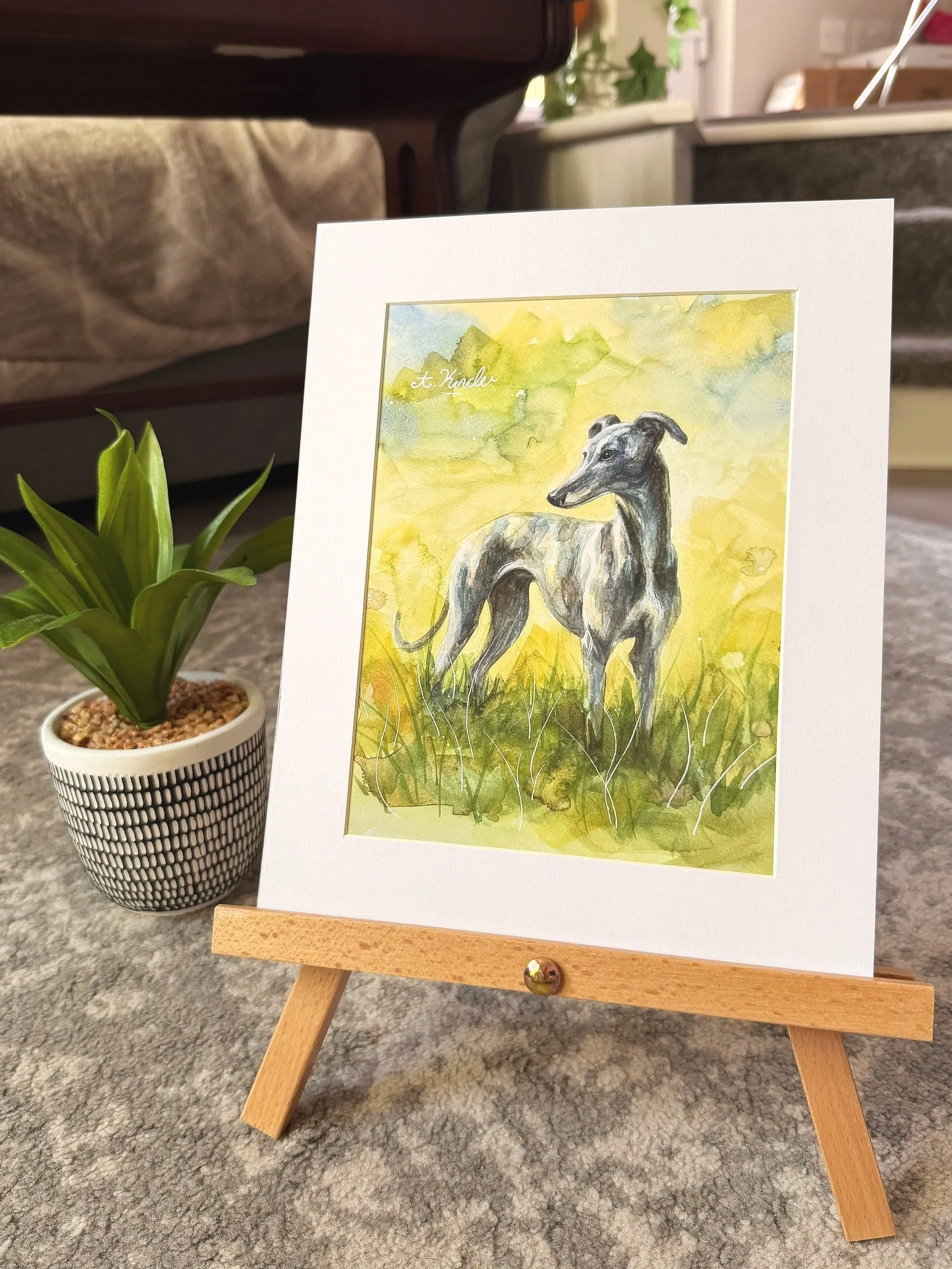 Greyhound Watercolour Print