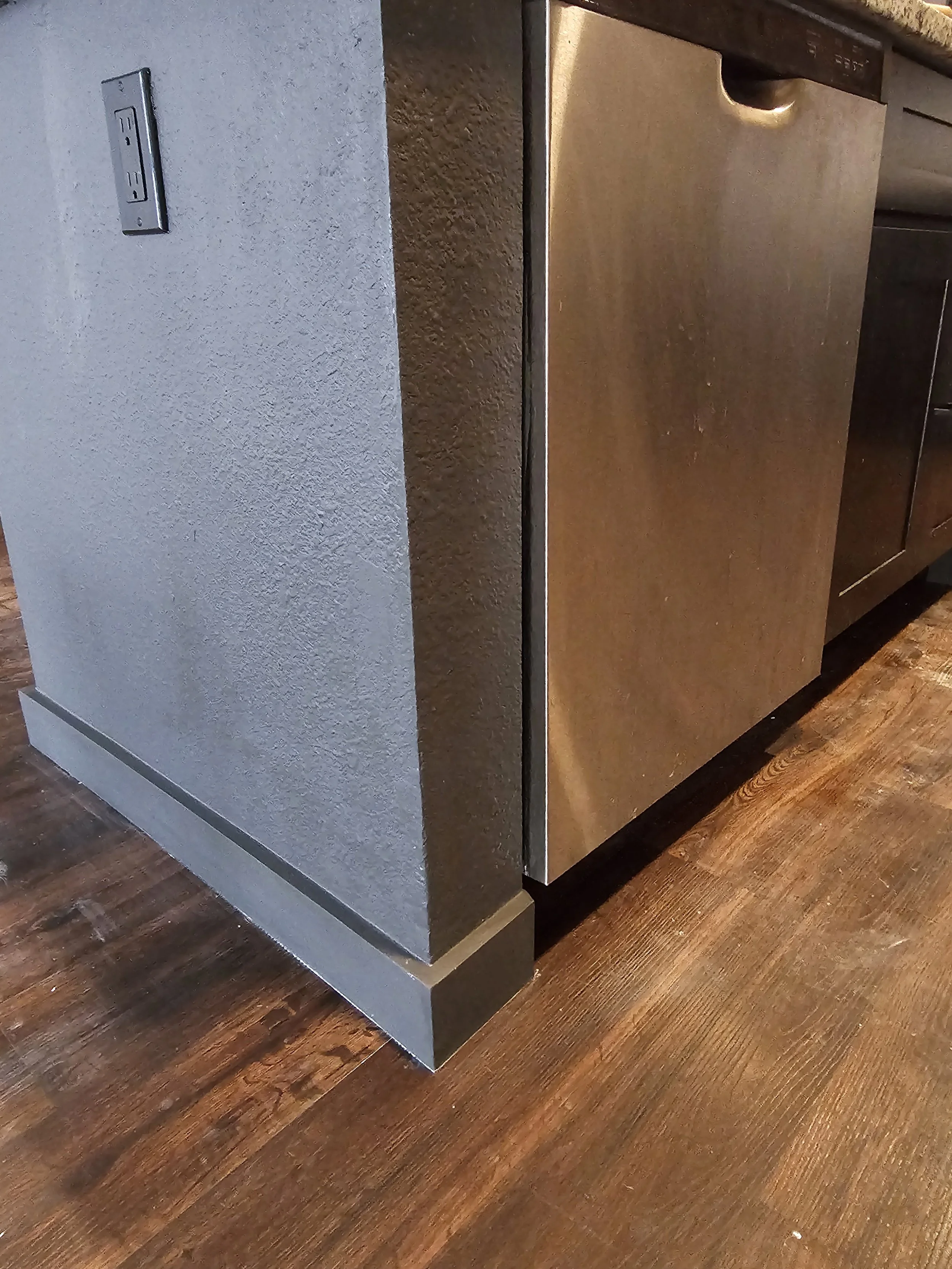 Repaired pet damage, first project