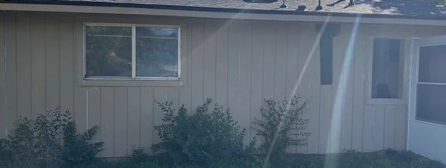 Home exterior before painting, first view