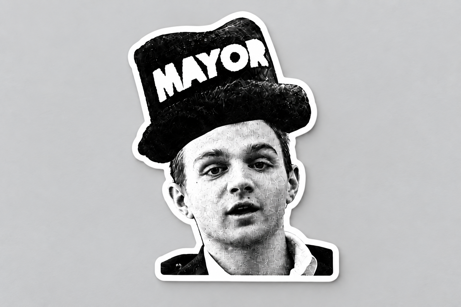 Mayor Top Hat Sticker