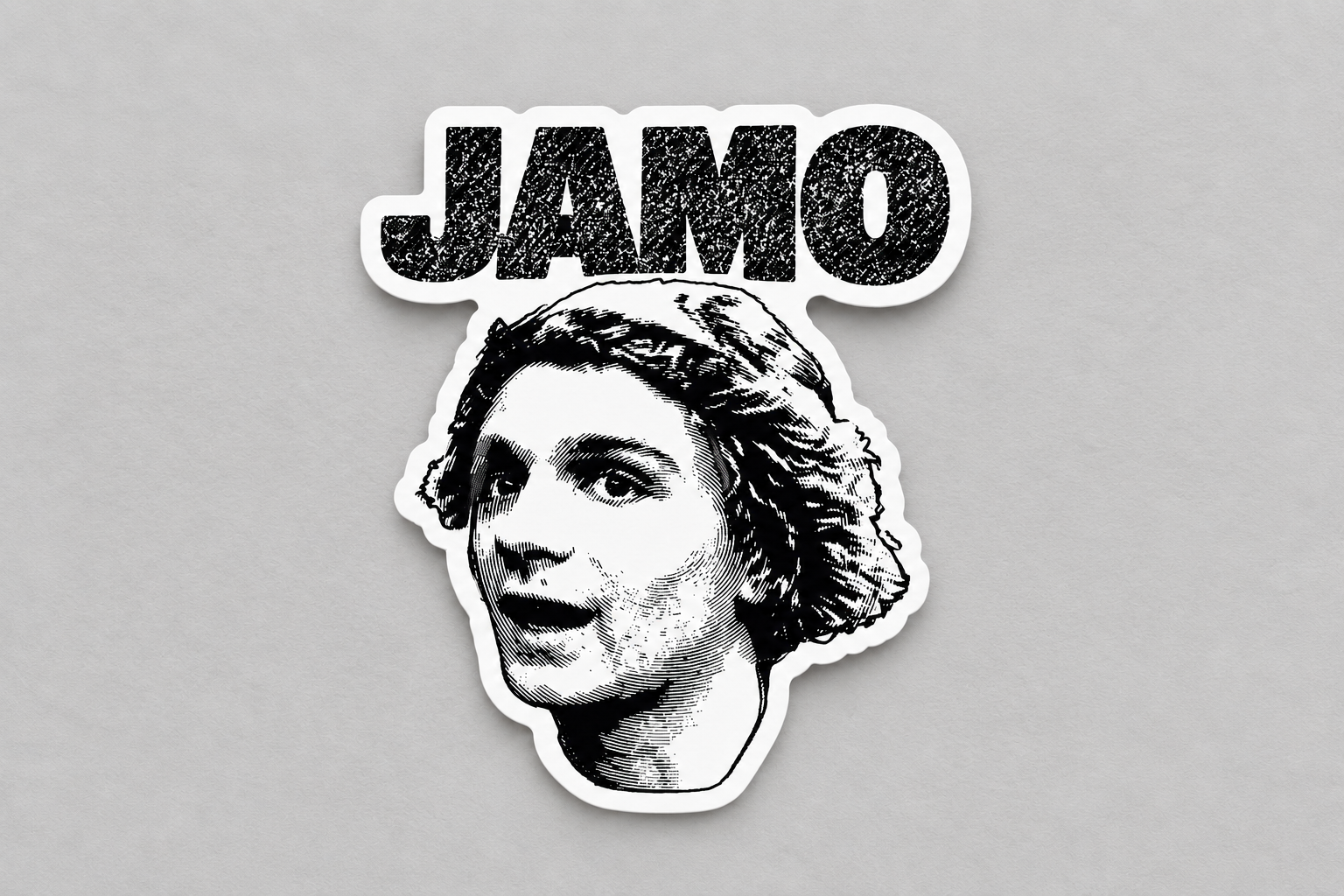Black Jamo Portrait Sticker