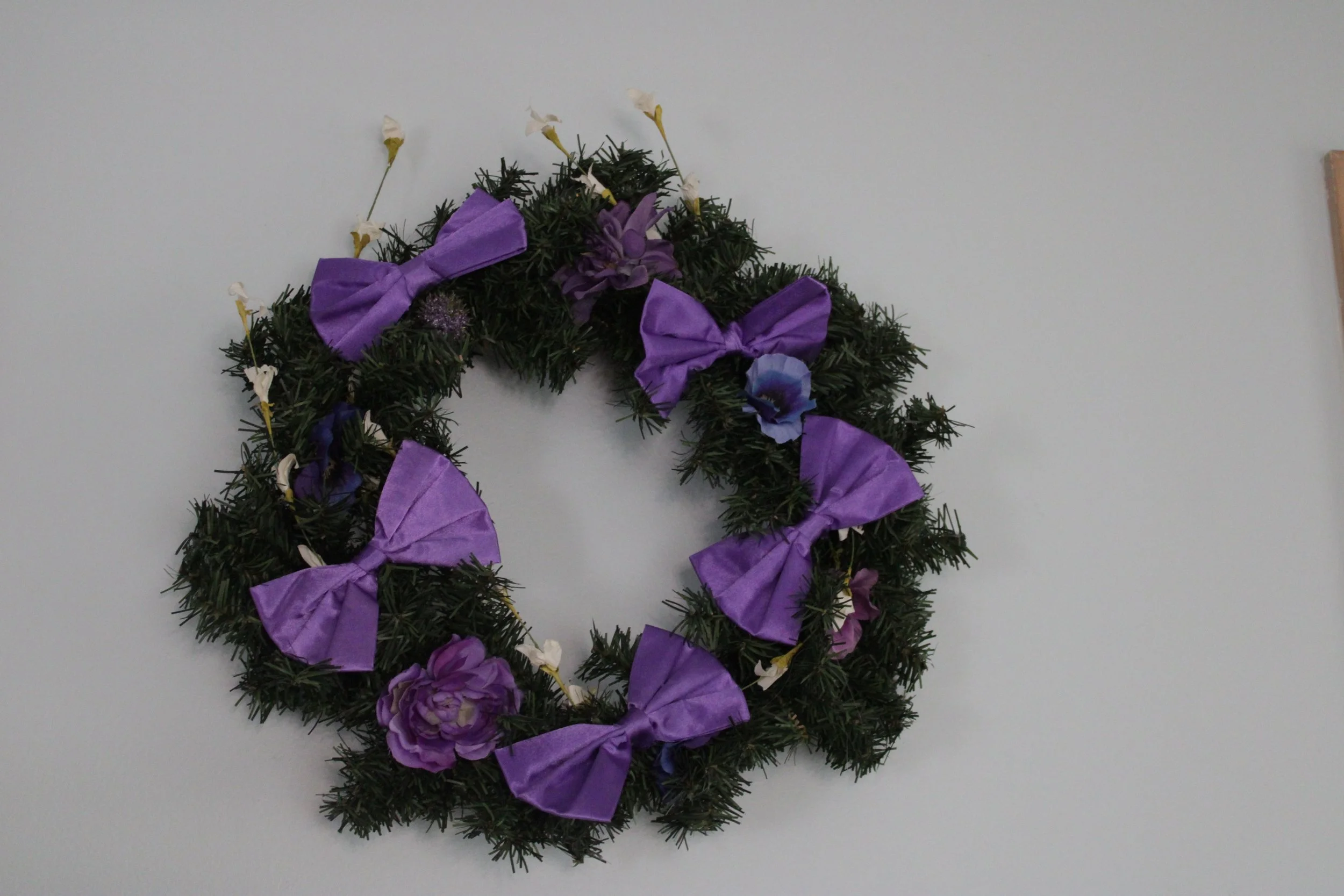 Purple Bow Wreath
