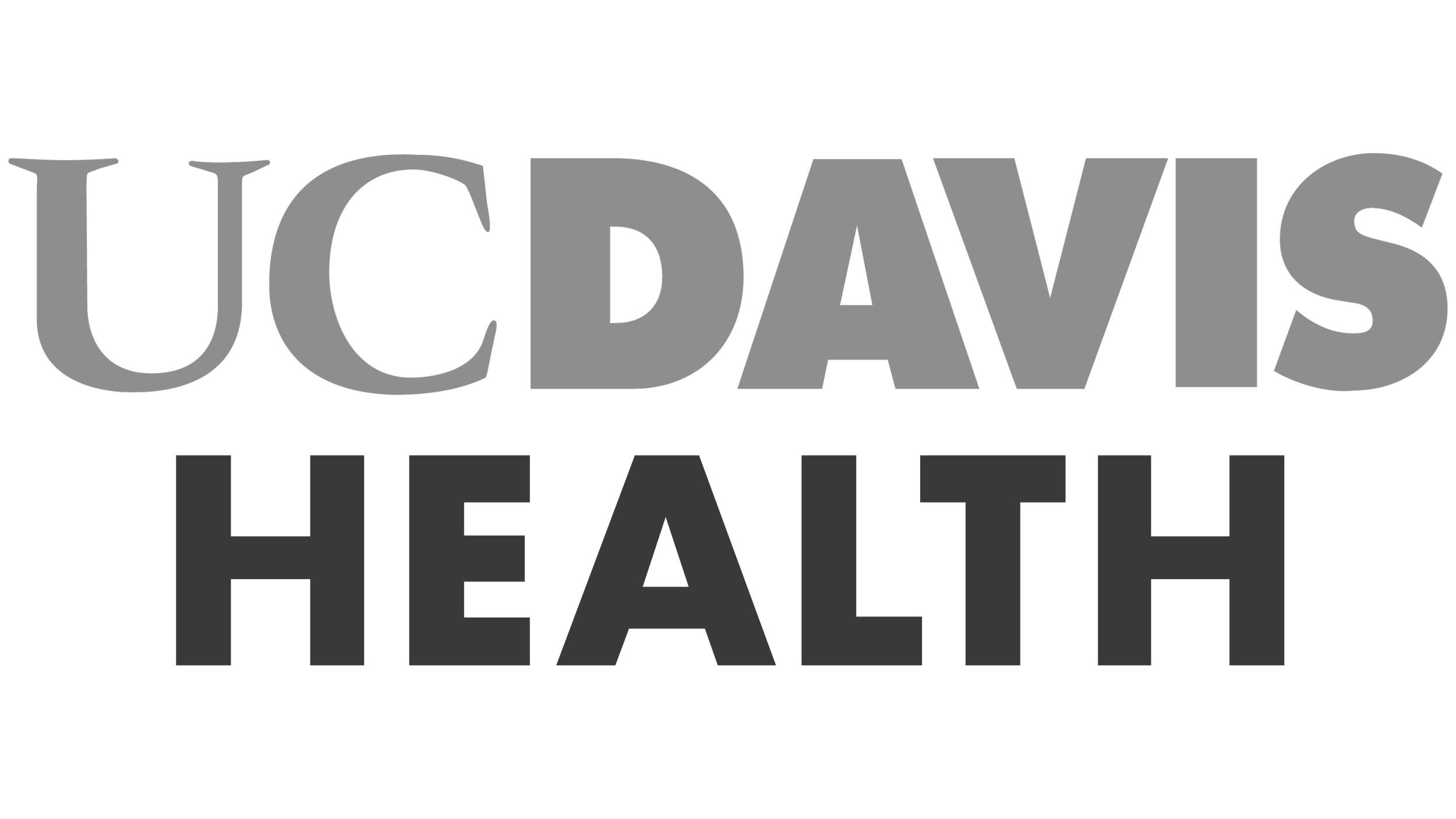 Black and gray text logo in block letters reading "UCDavis Health."