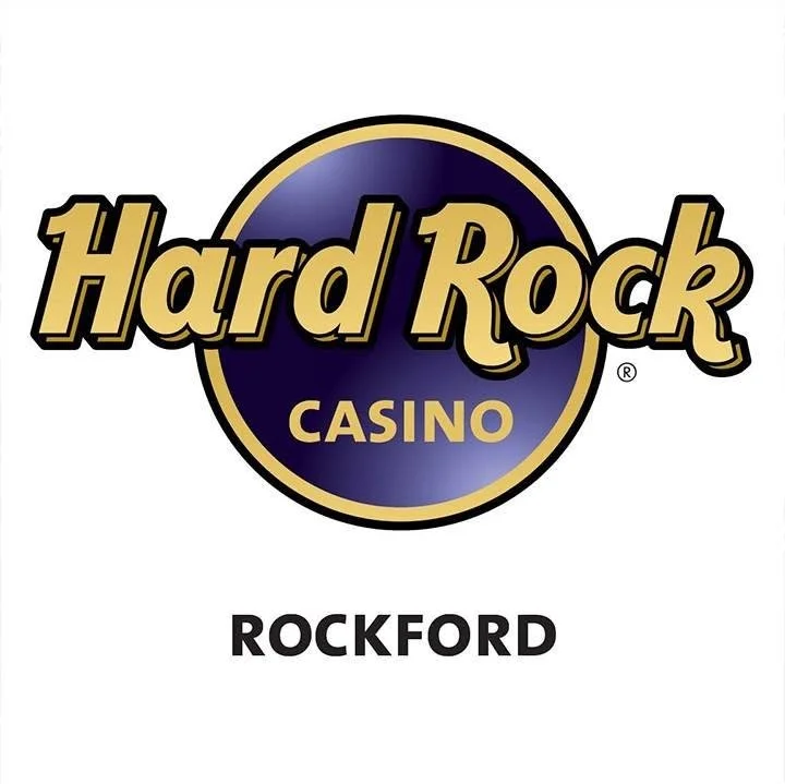 Logo of Hard Rock Casino with text 'Rockford'.