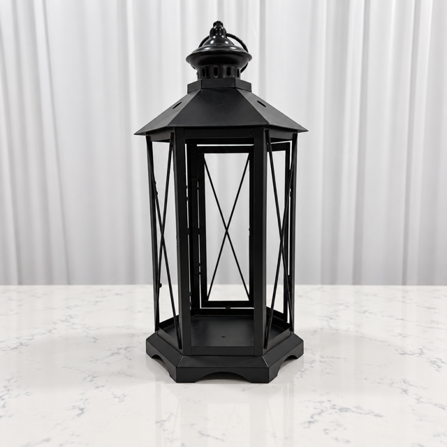 Vintage Black Bird Cage Lantern