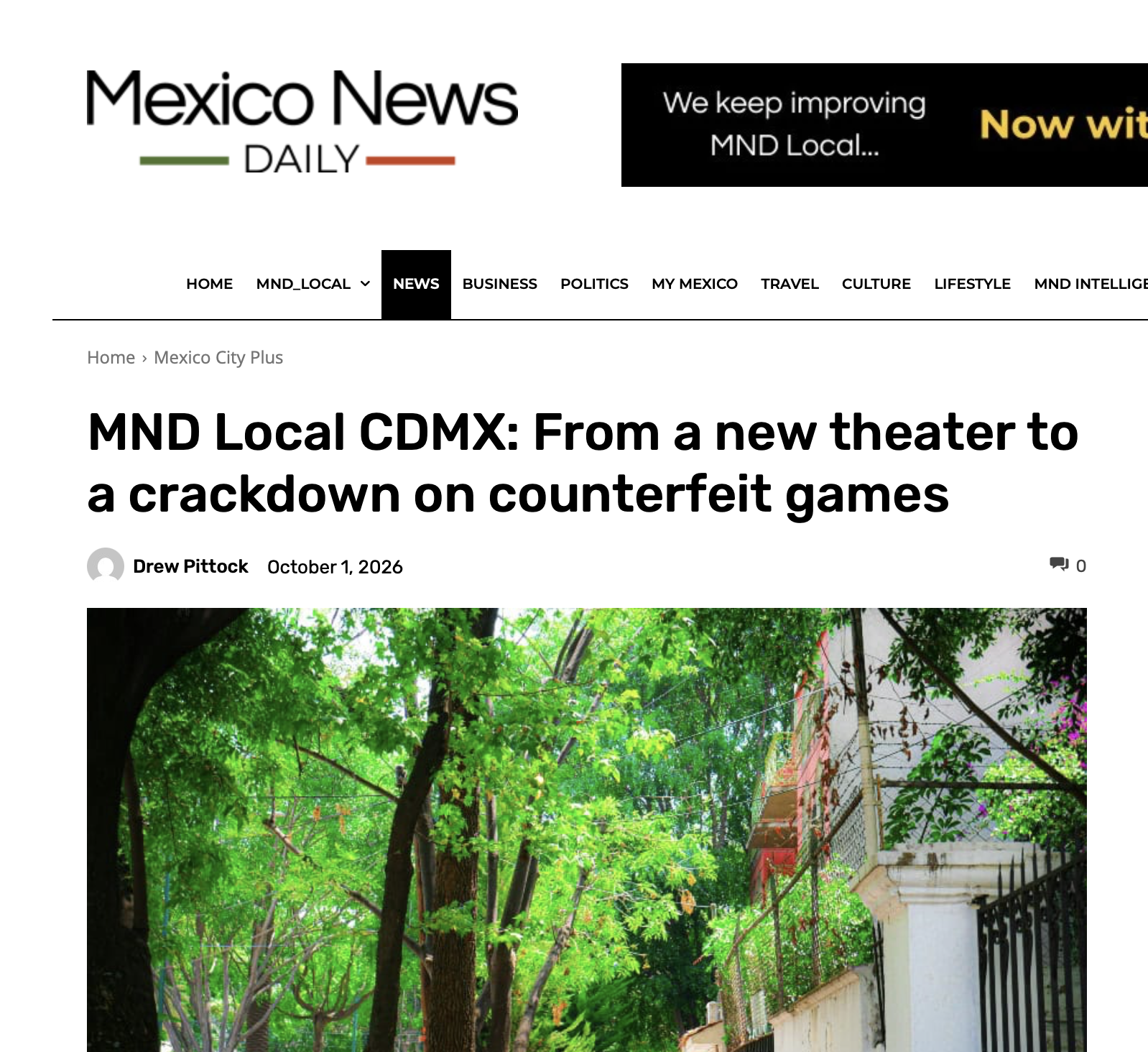 MND Local CDMX: From a new theater to a crackdown on counterfeit games