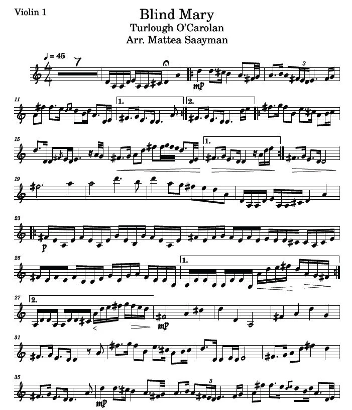 Blind Mary for Violin and Piano