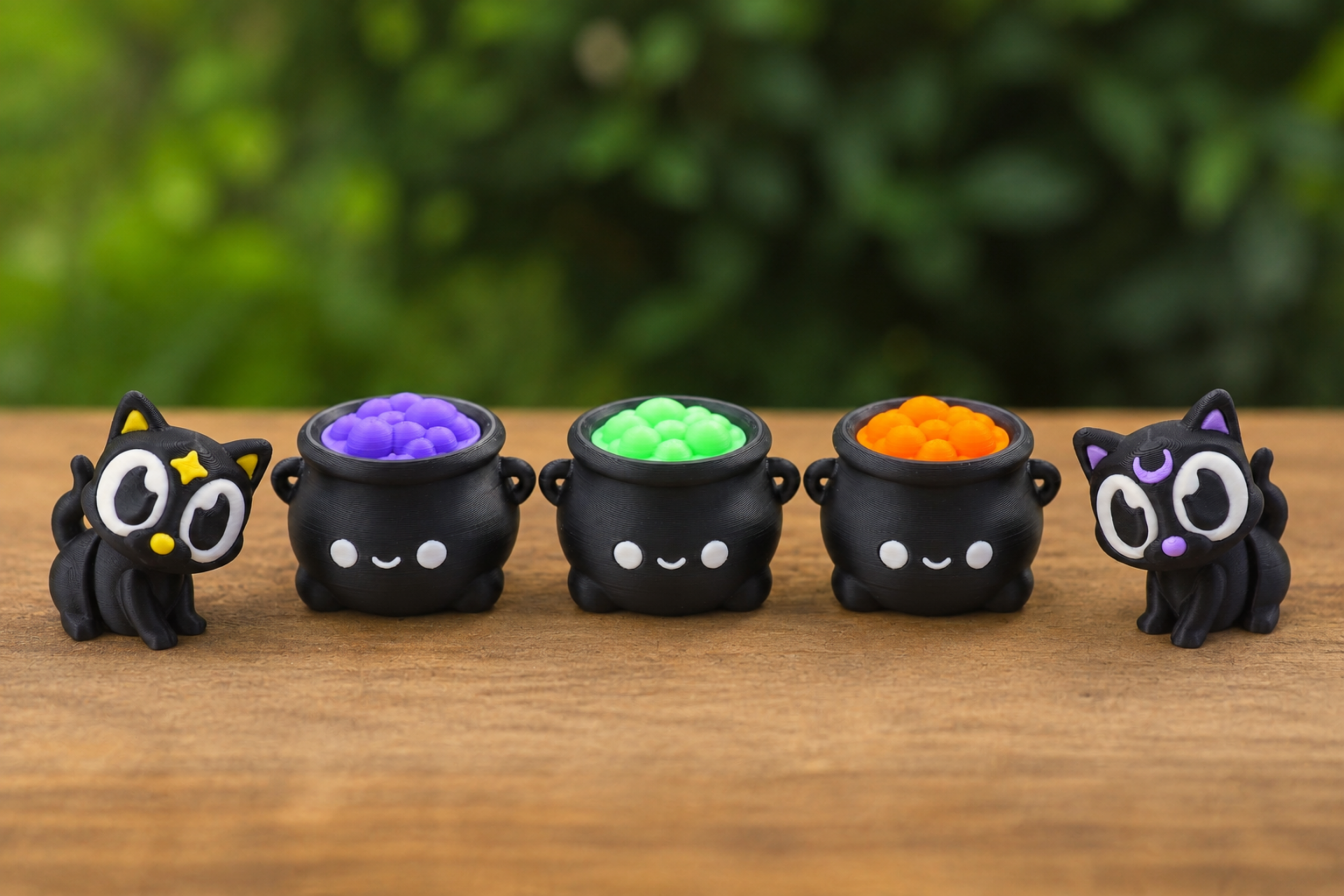 Bubbling Cauldron Clickers & Flexi Black Cats