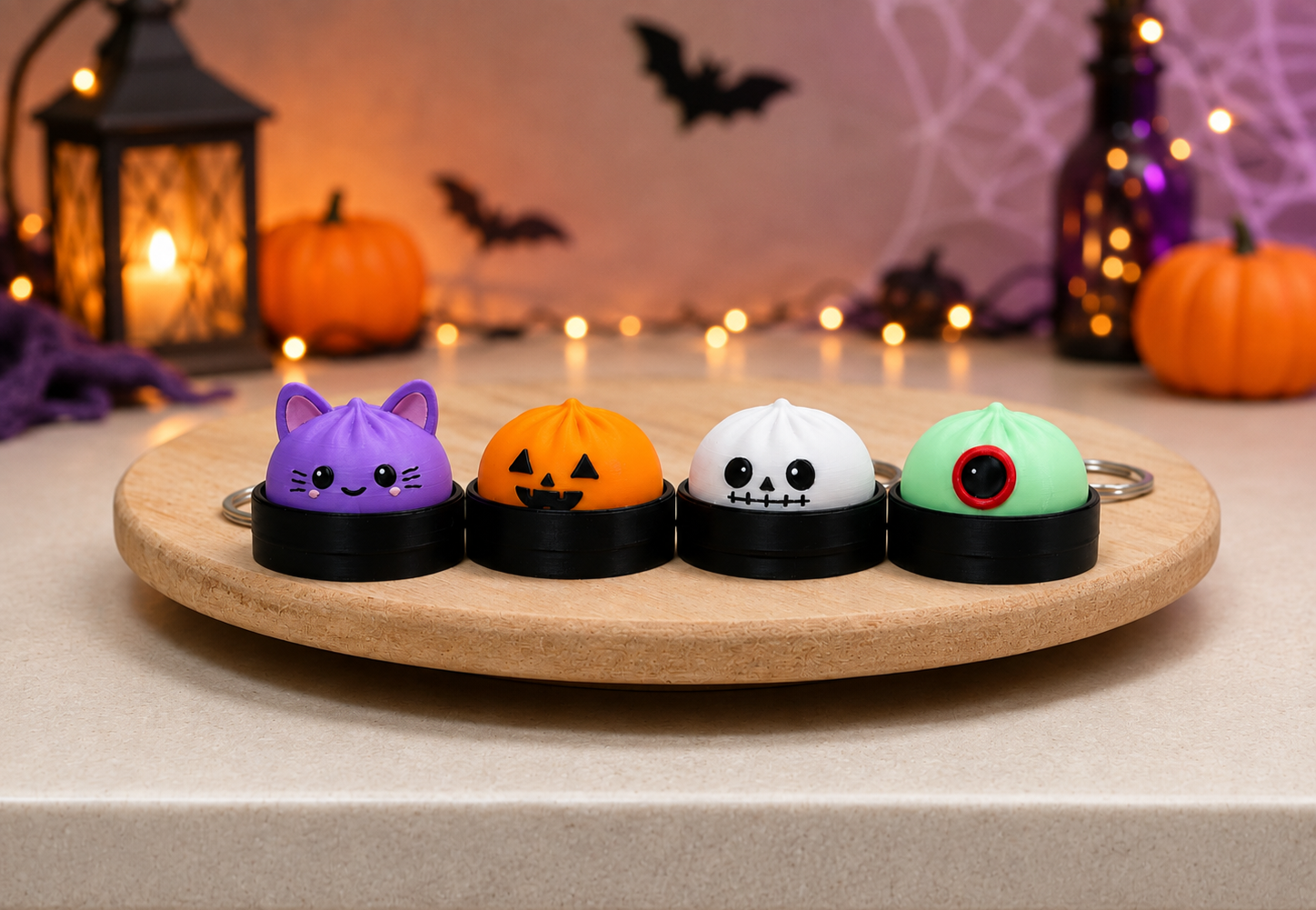 Halloween Clicker Dumpling Keychains