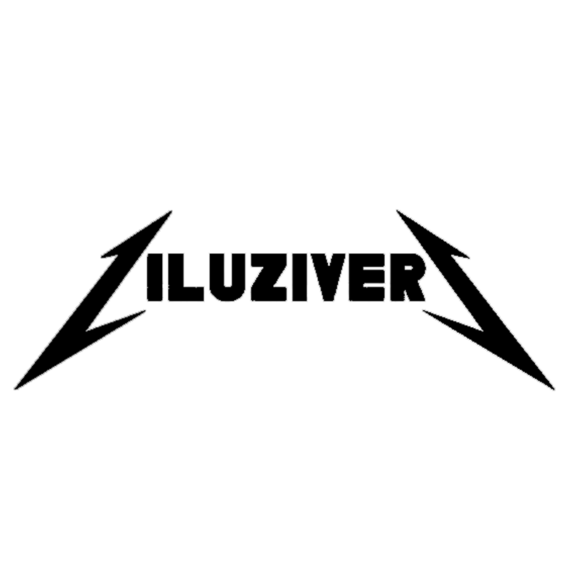 The word 'ILUZIVER' written in bold, black capital letters with lightning bolt designs on either side.