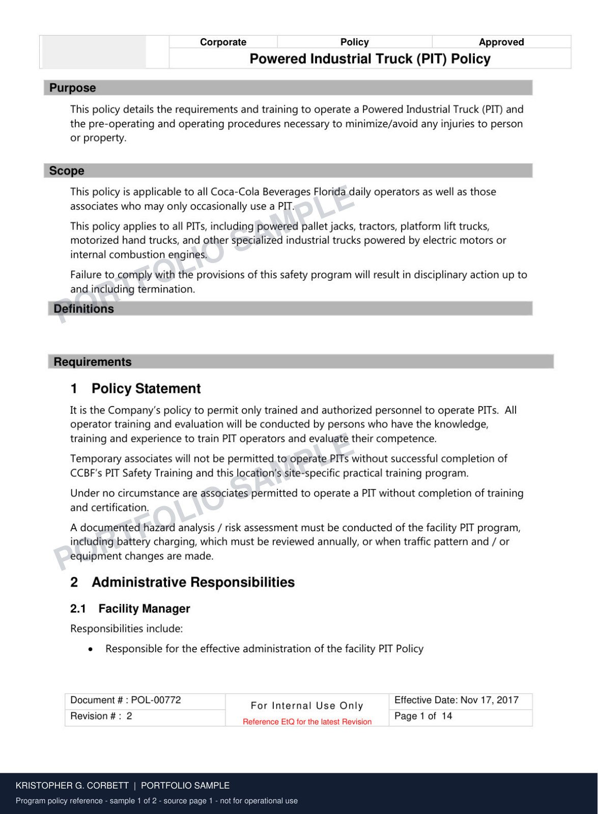 Watermarked Program Policy Reference preview