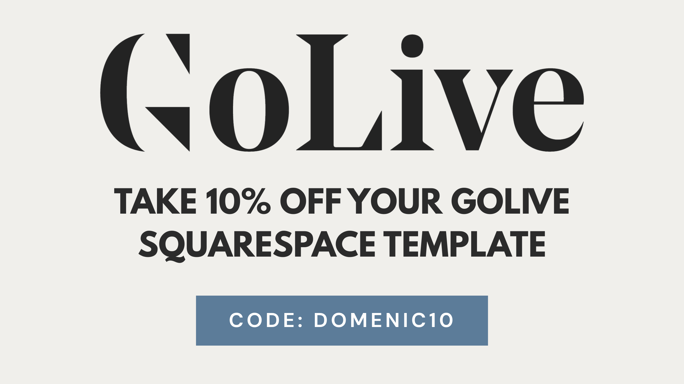 go live hq promo. code domenic10 for 10% off