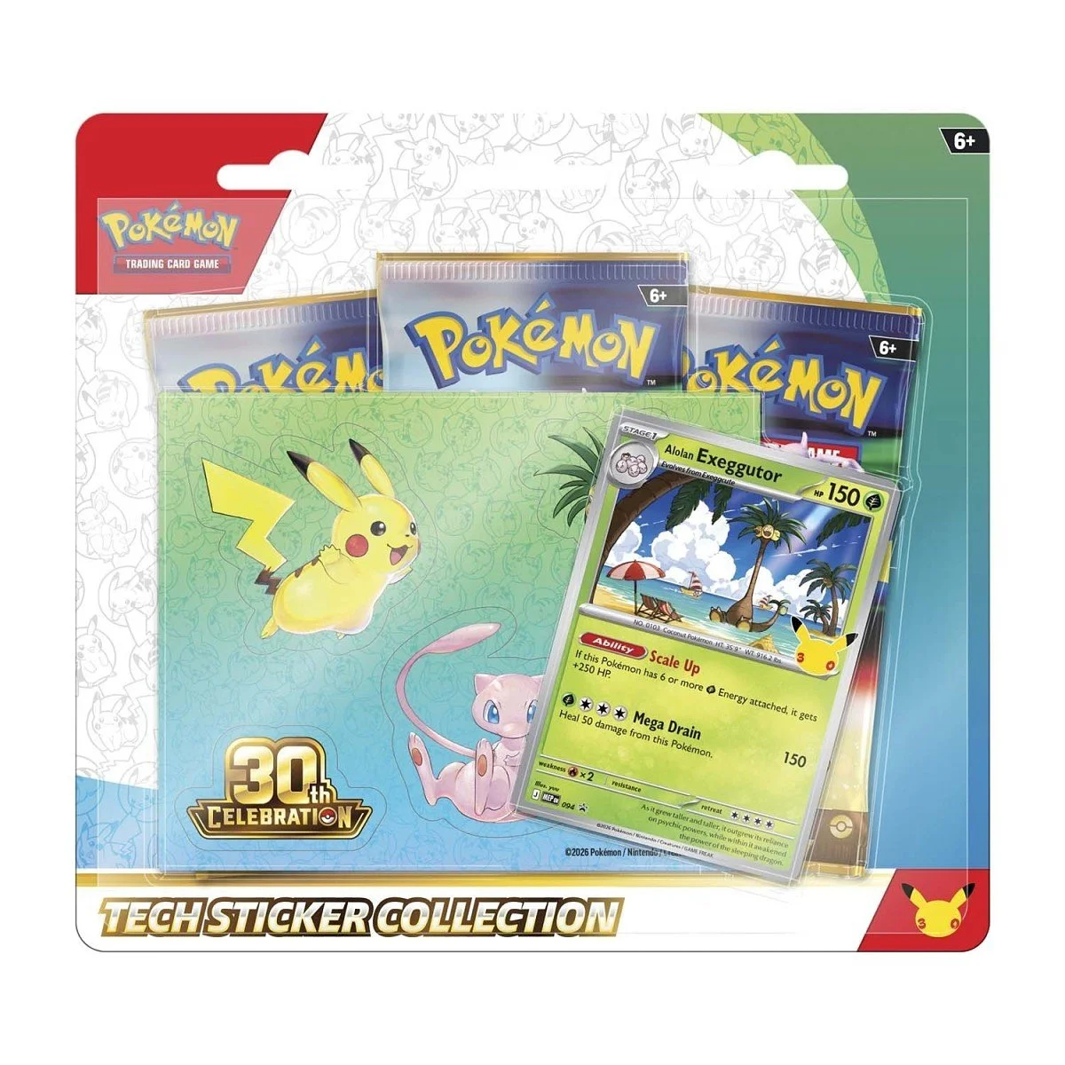Pokémon 30th Celebration Tech Sticker Collection (Alolan Exeggutor)