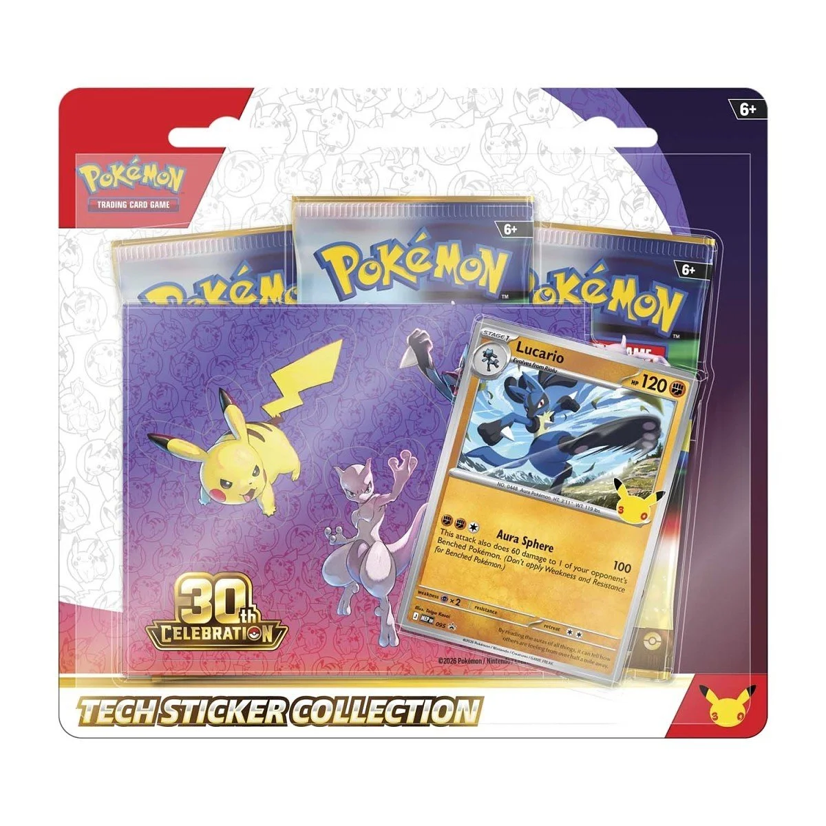 Pokémon 30th Celebration Tech Sticker Collection (Lucario)