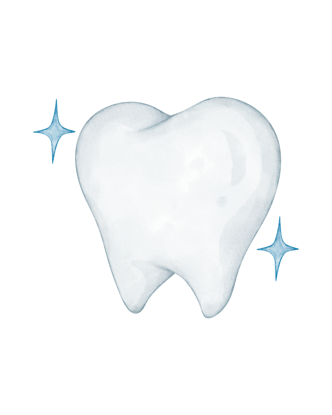 Illustration of a bright, polished tooth representing aesthetic dental treatment at Fort Dental Clinic.