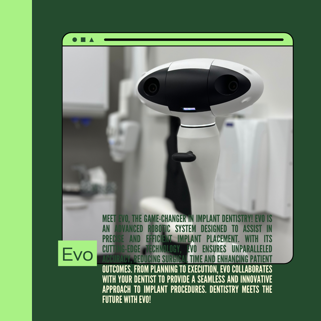 Close-up of the EVO navigation device used to assist with guided dental implant placement.