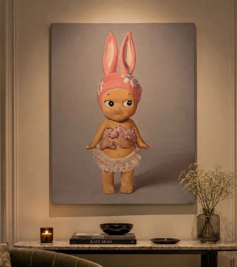 Baby Pink Sony Angel on Canvas | $2,000