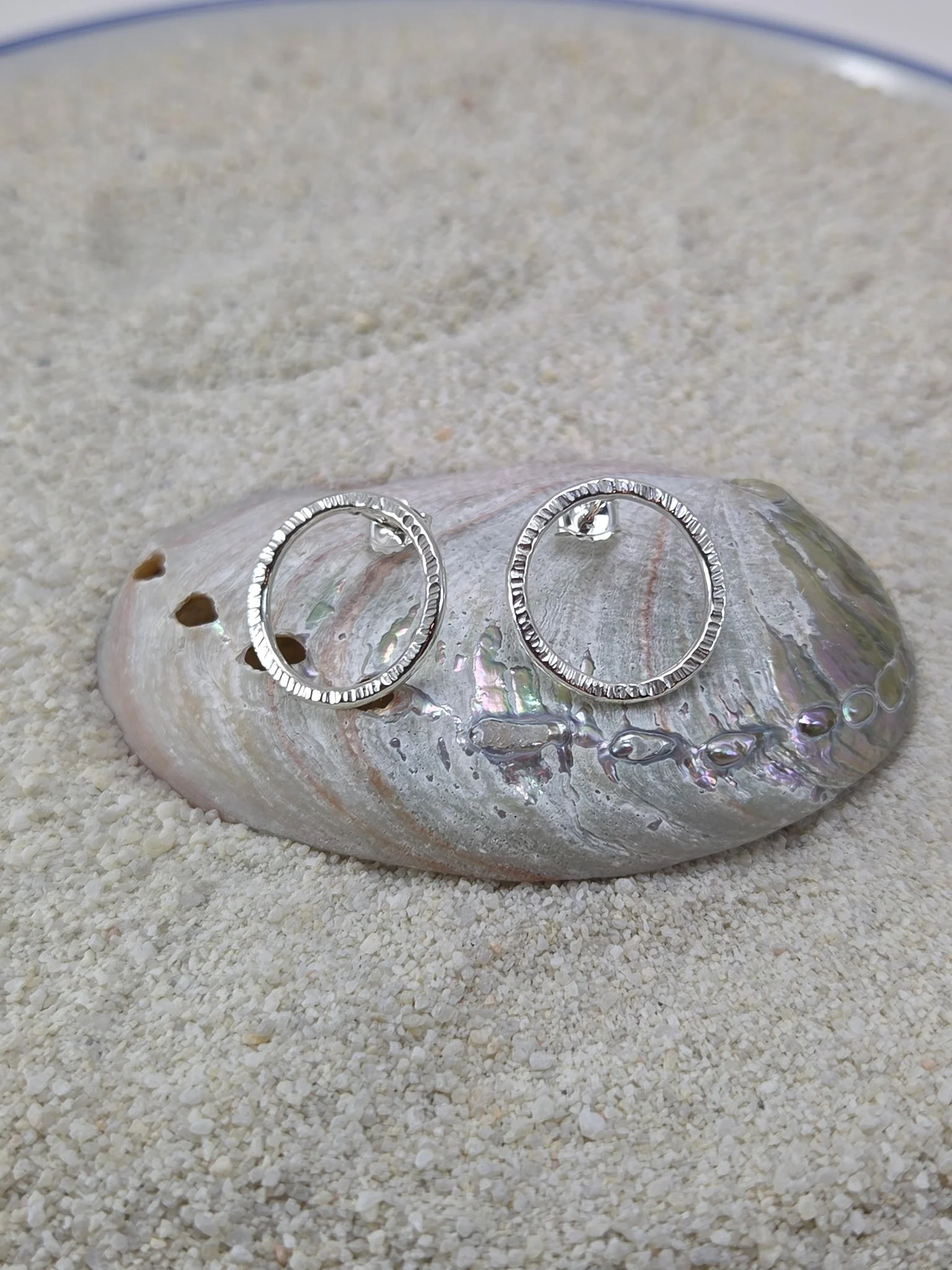 Silver Circle Earrings