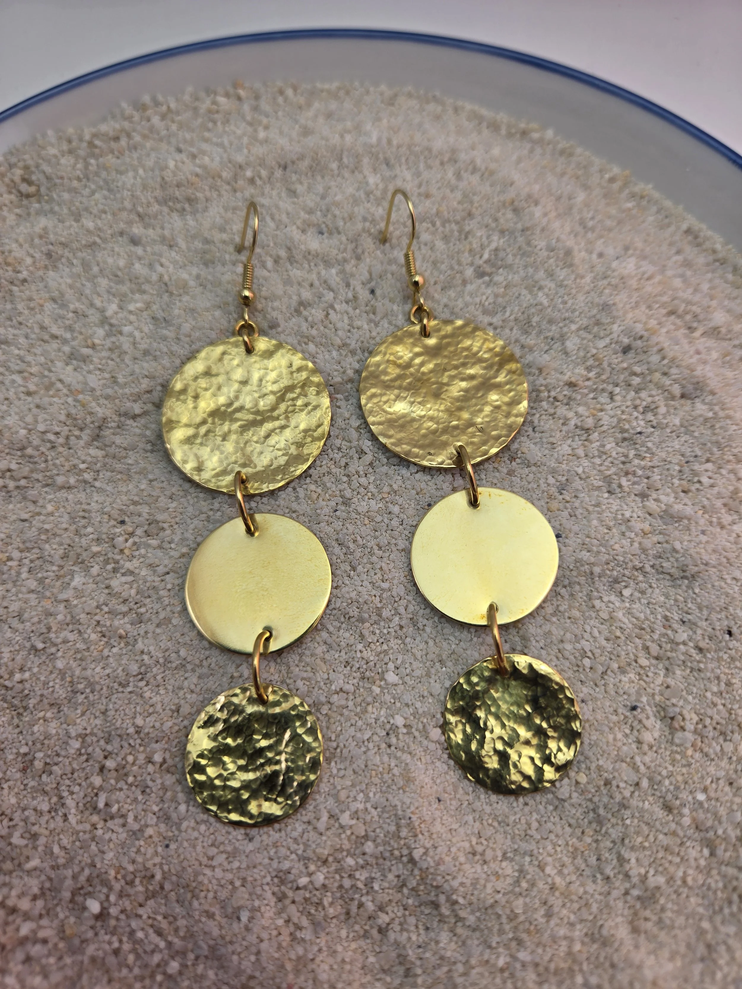 Brass Cascade Earrings