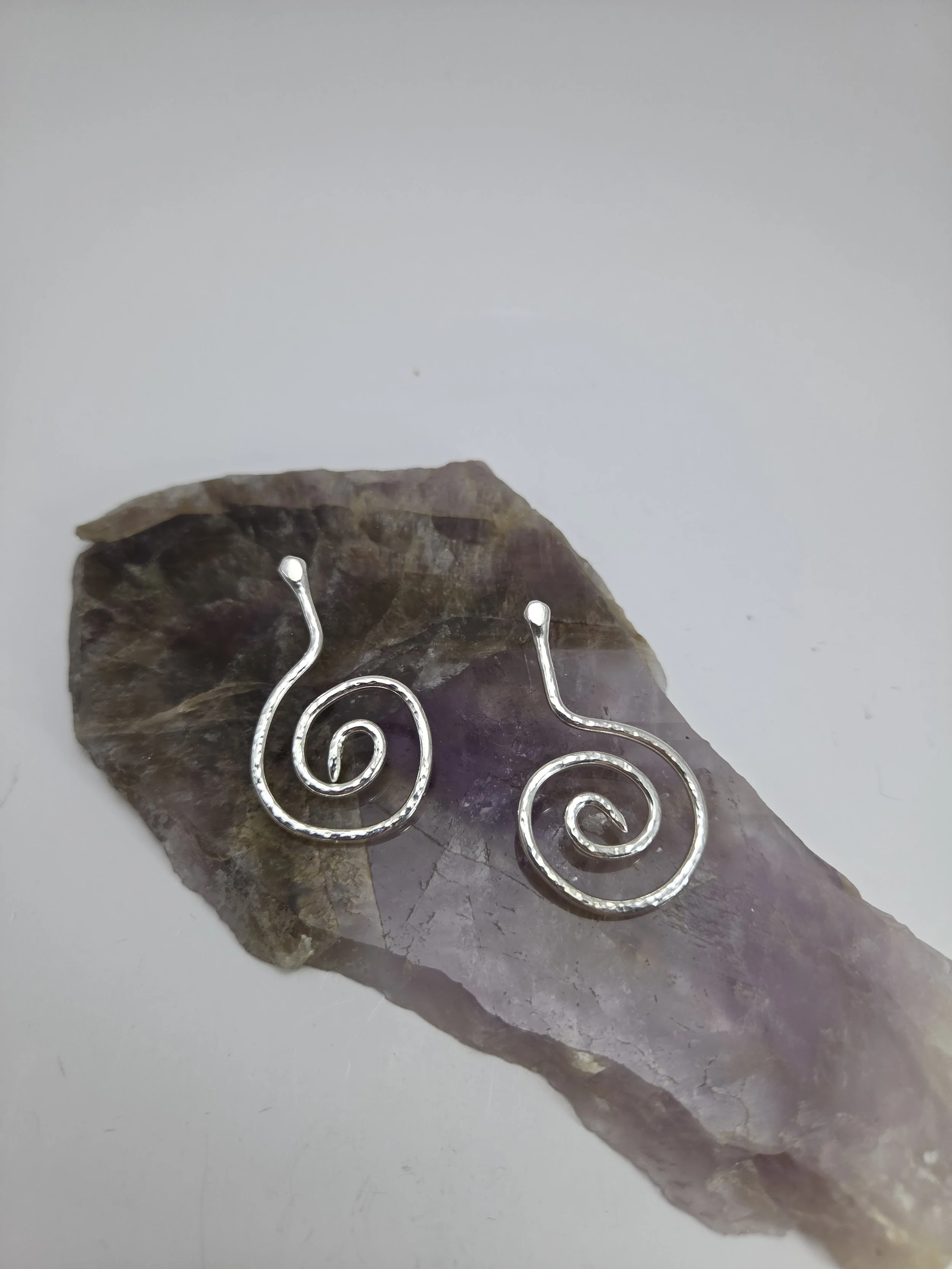 Sterling Silver Snake Earrings