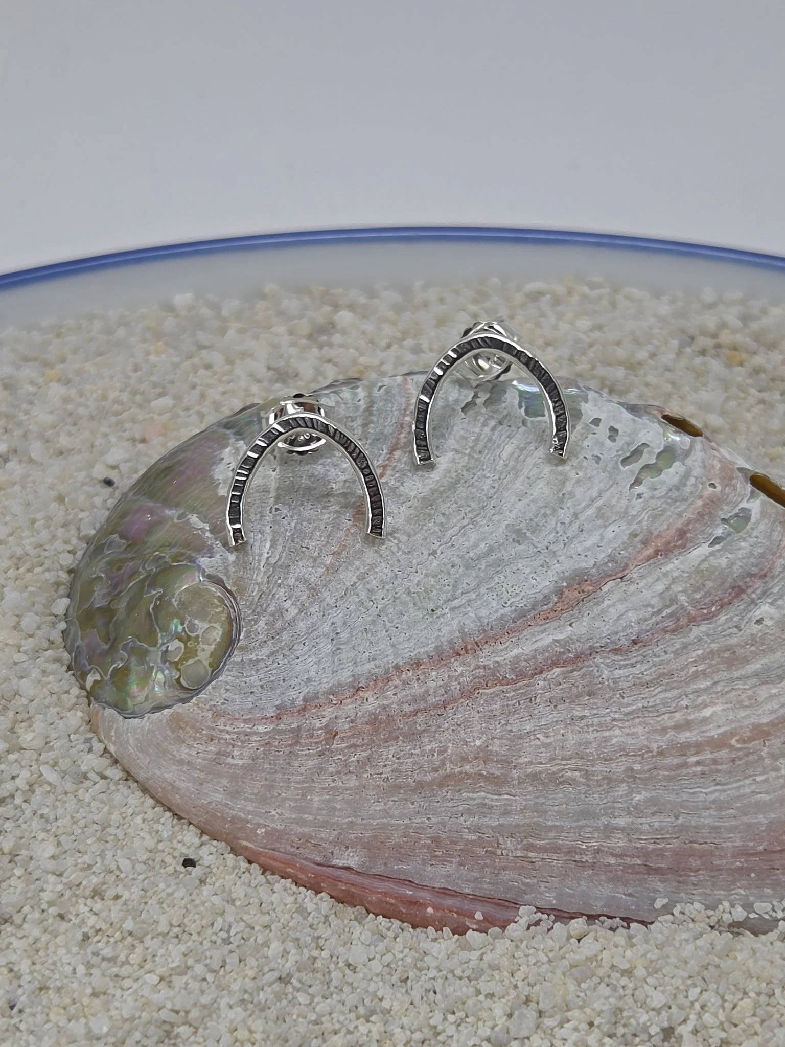 Silver Wishbone Earrings