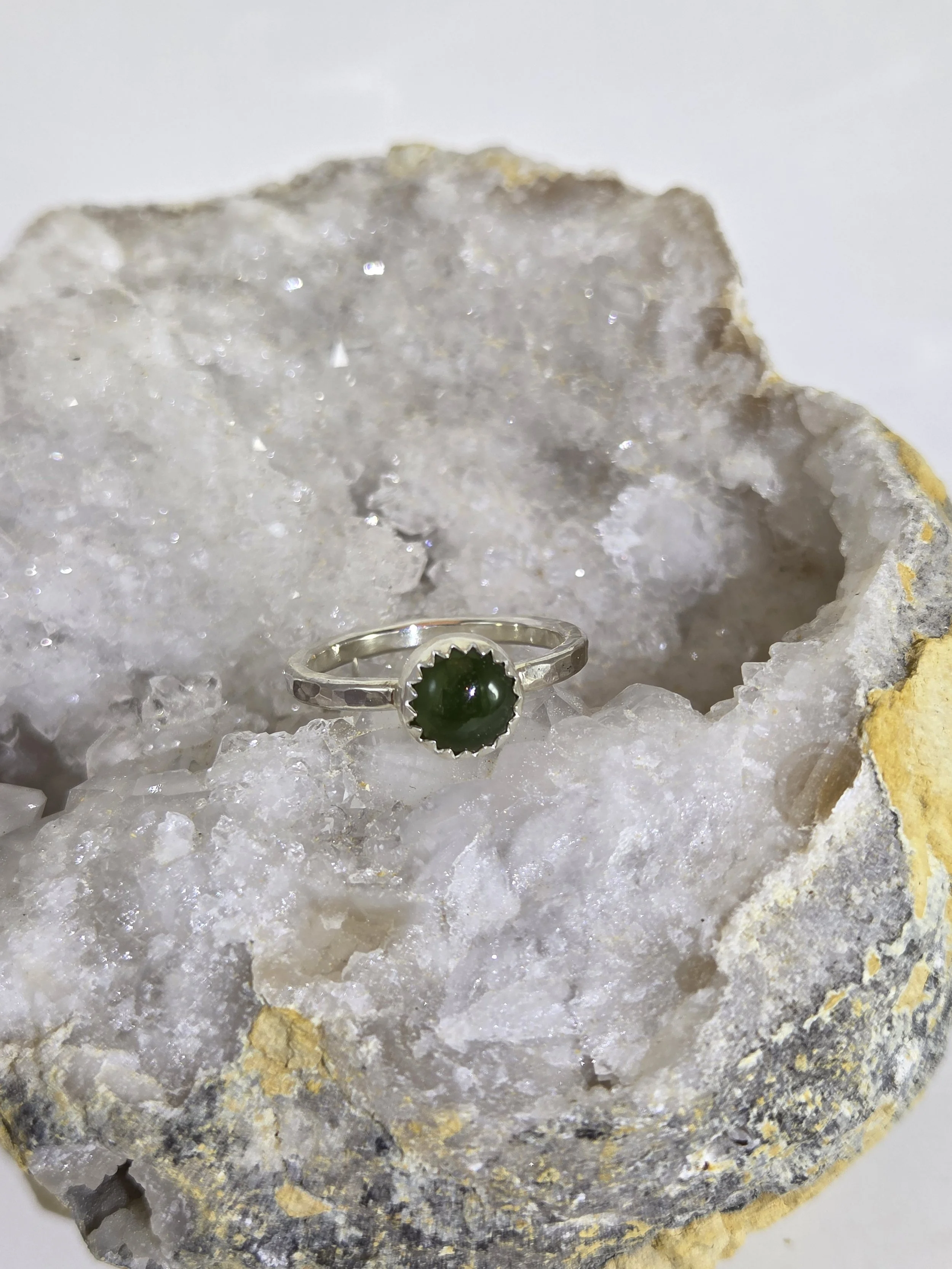 Taiwanese Jade Silver Ring