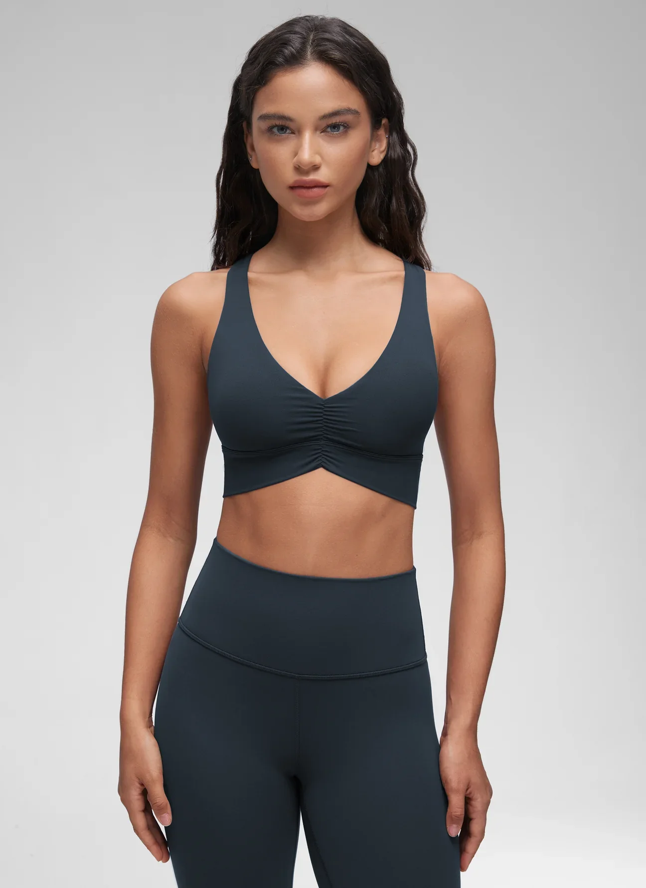 CRZ V Neck Ruched Bra